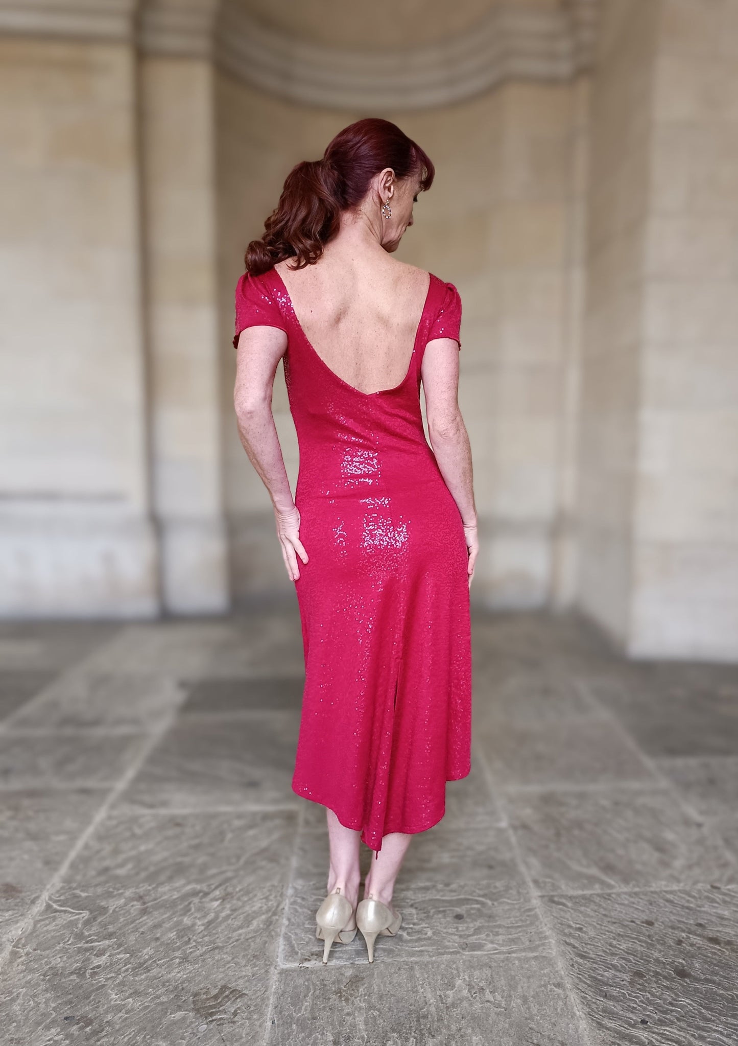 VERUSHKA Red sequenced dress