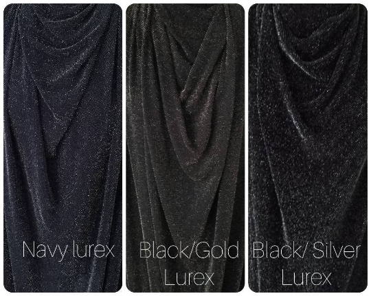 GISELLE Lurex top with asymmetric neck line