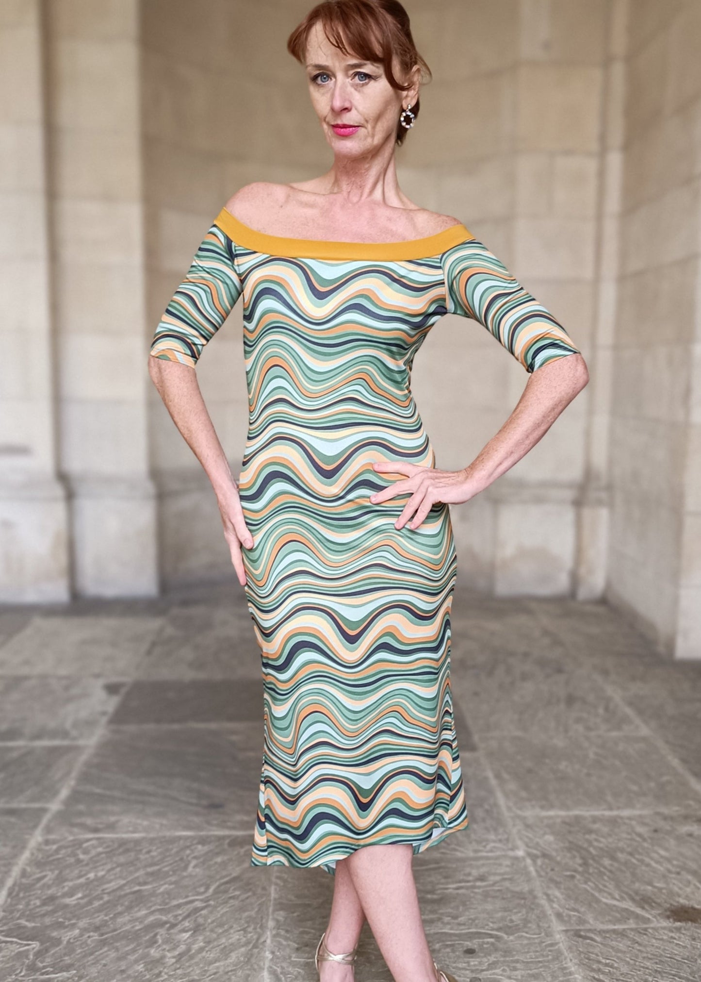 DESPINA Tango Bardot dress