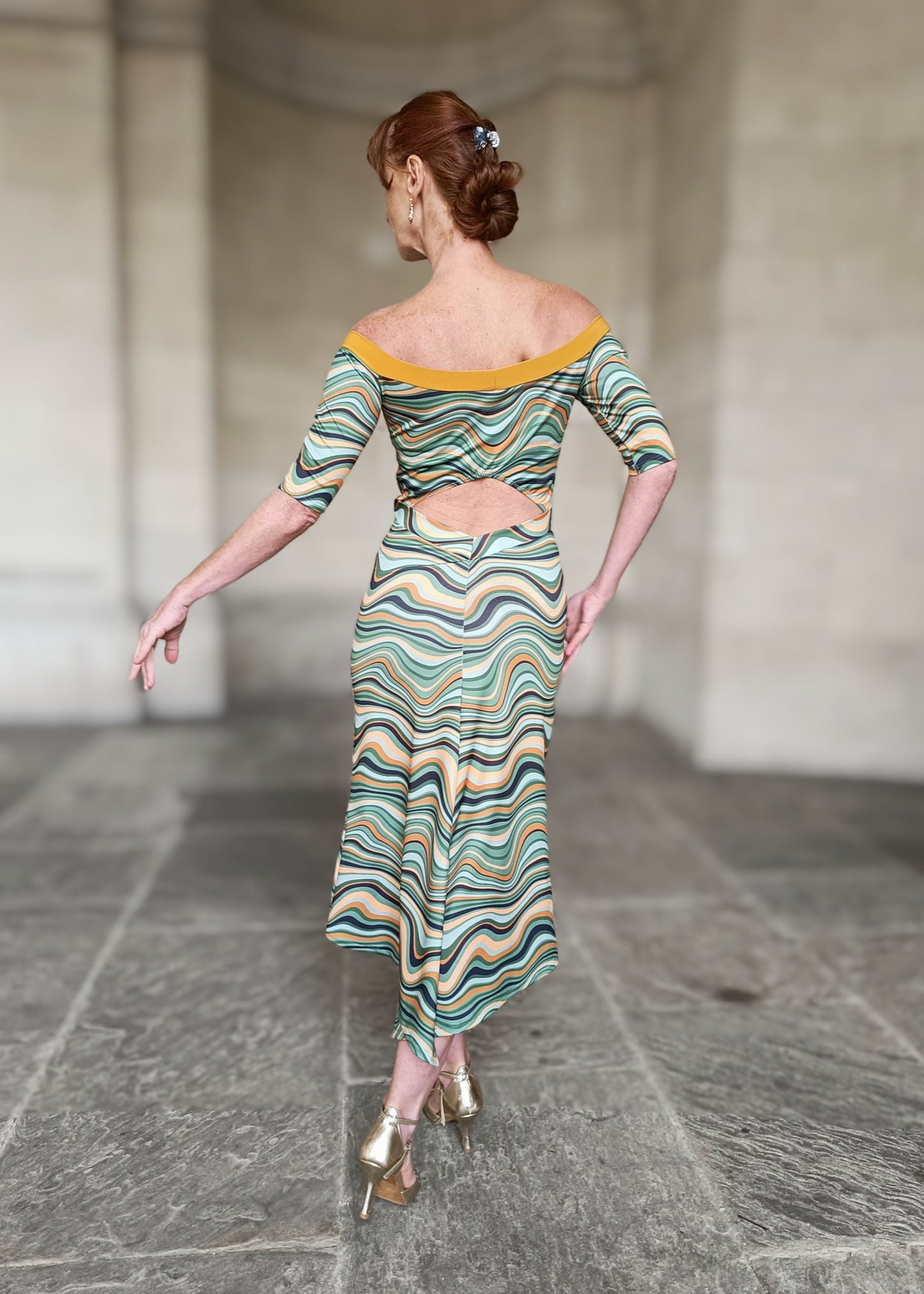 DESPINA Tango Bardot dress