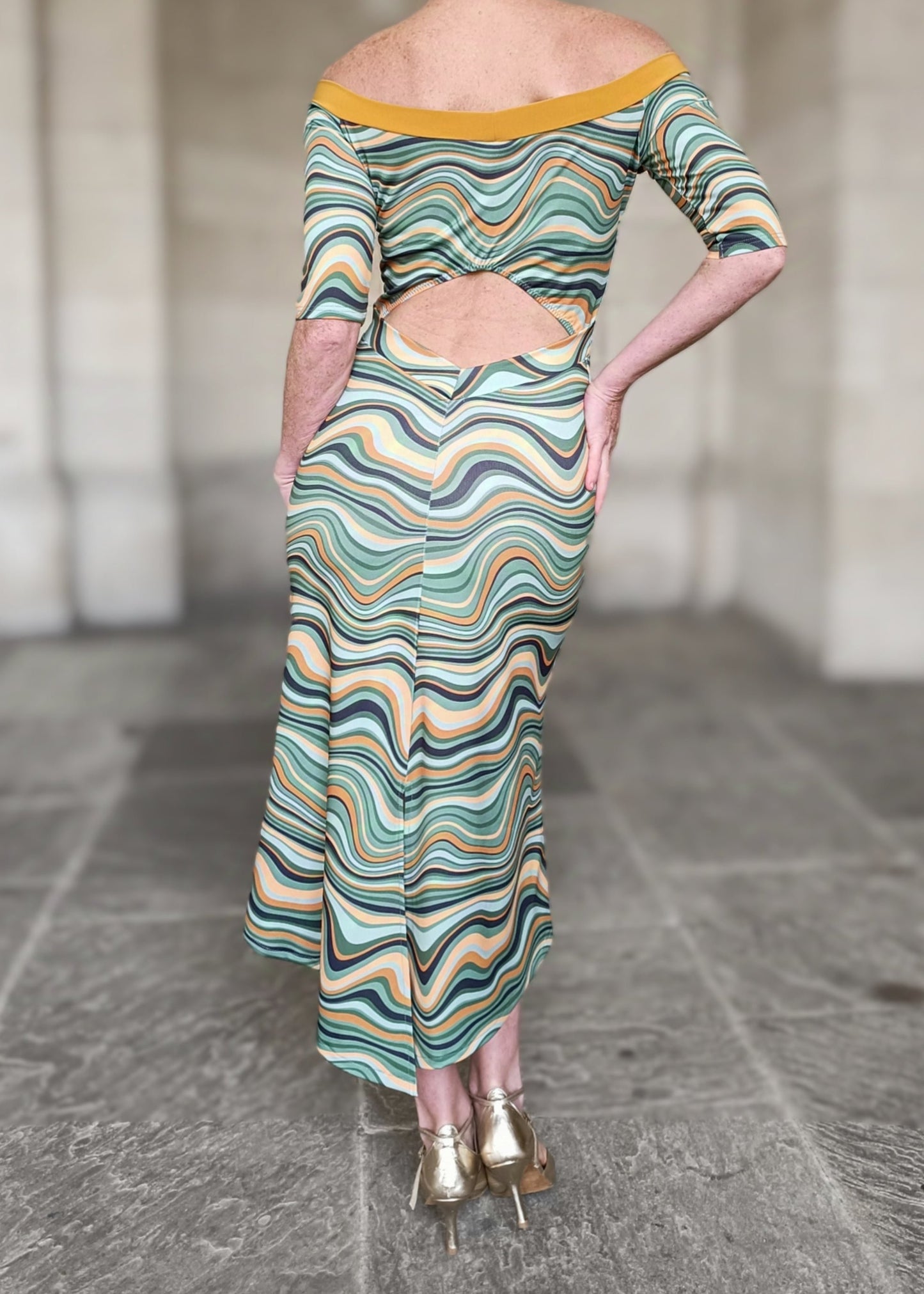 DESPINA Tango Bardot dress