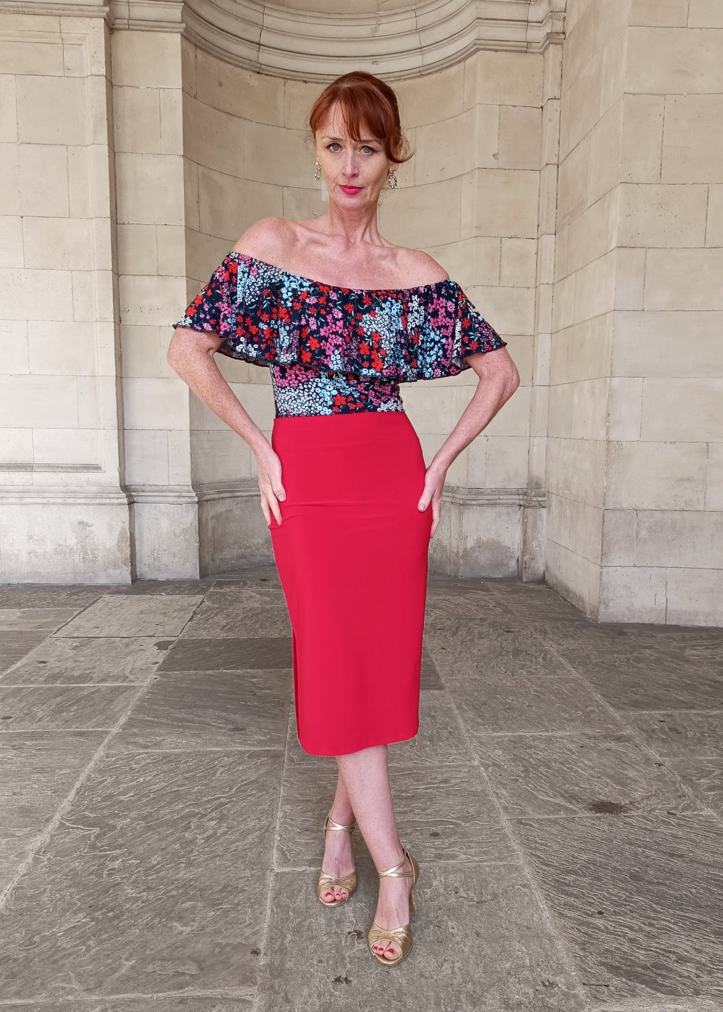 FERNANDA Pencil Bardot dress