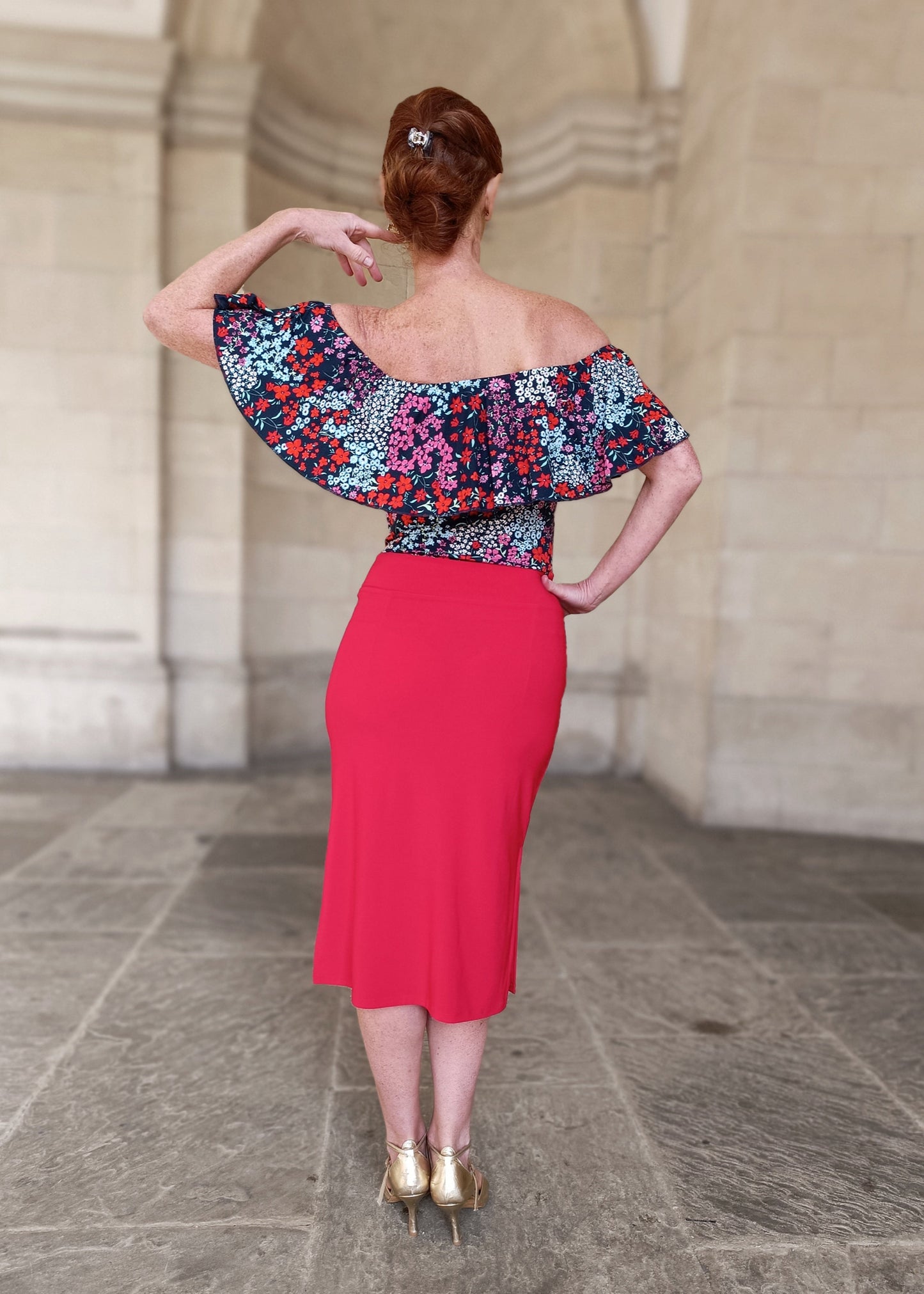 FERNANDA Pencil Bardot dress