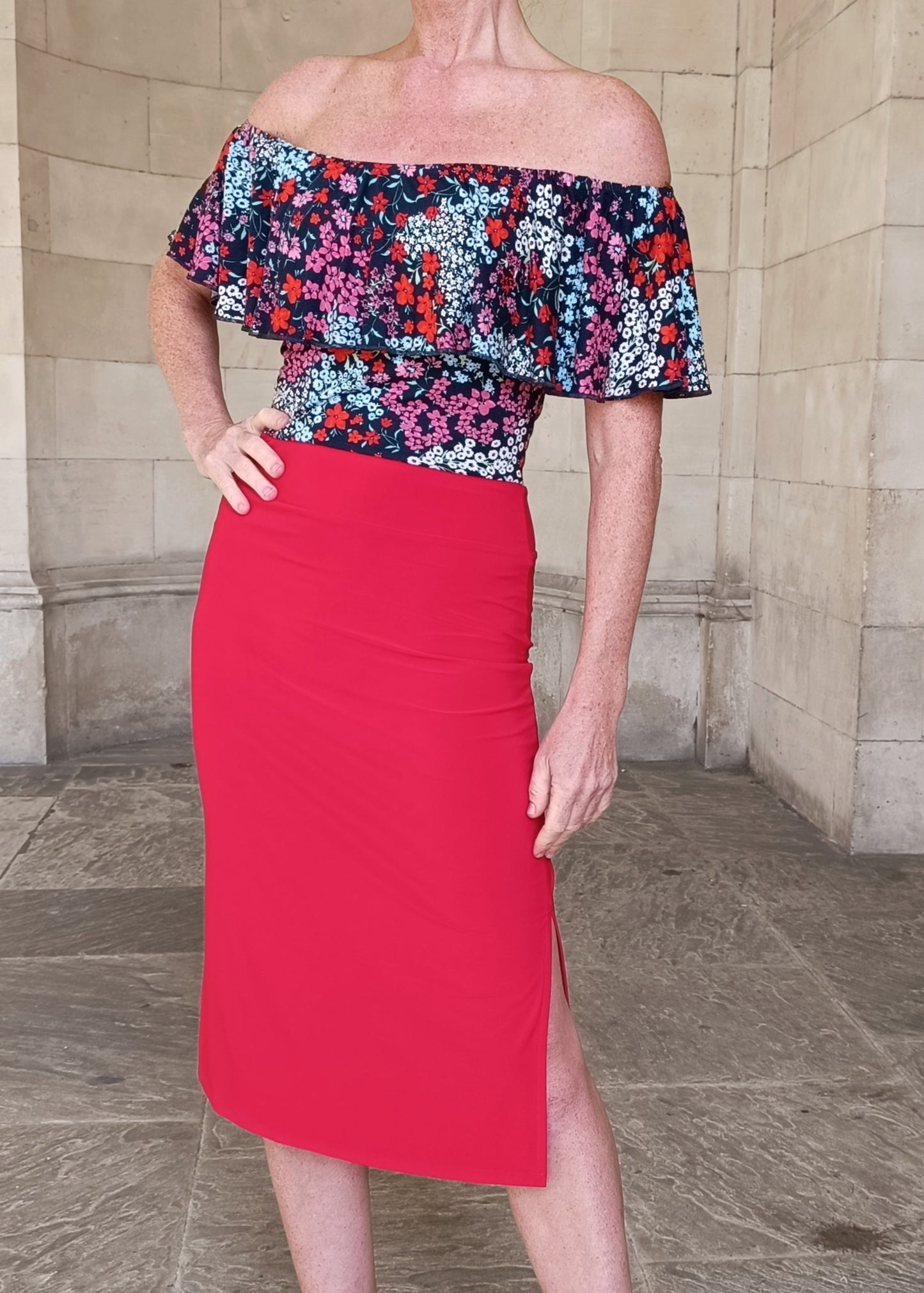 FERNANDA Pencil Bardot dress
