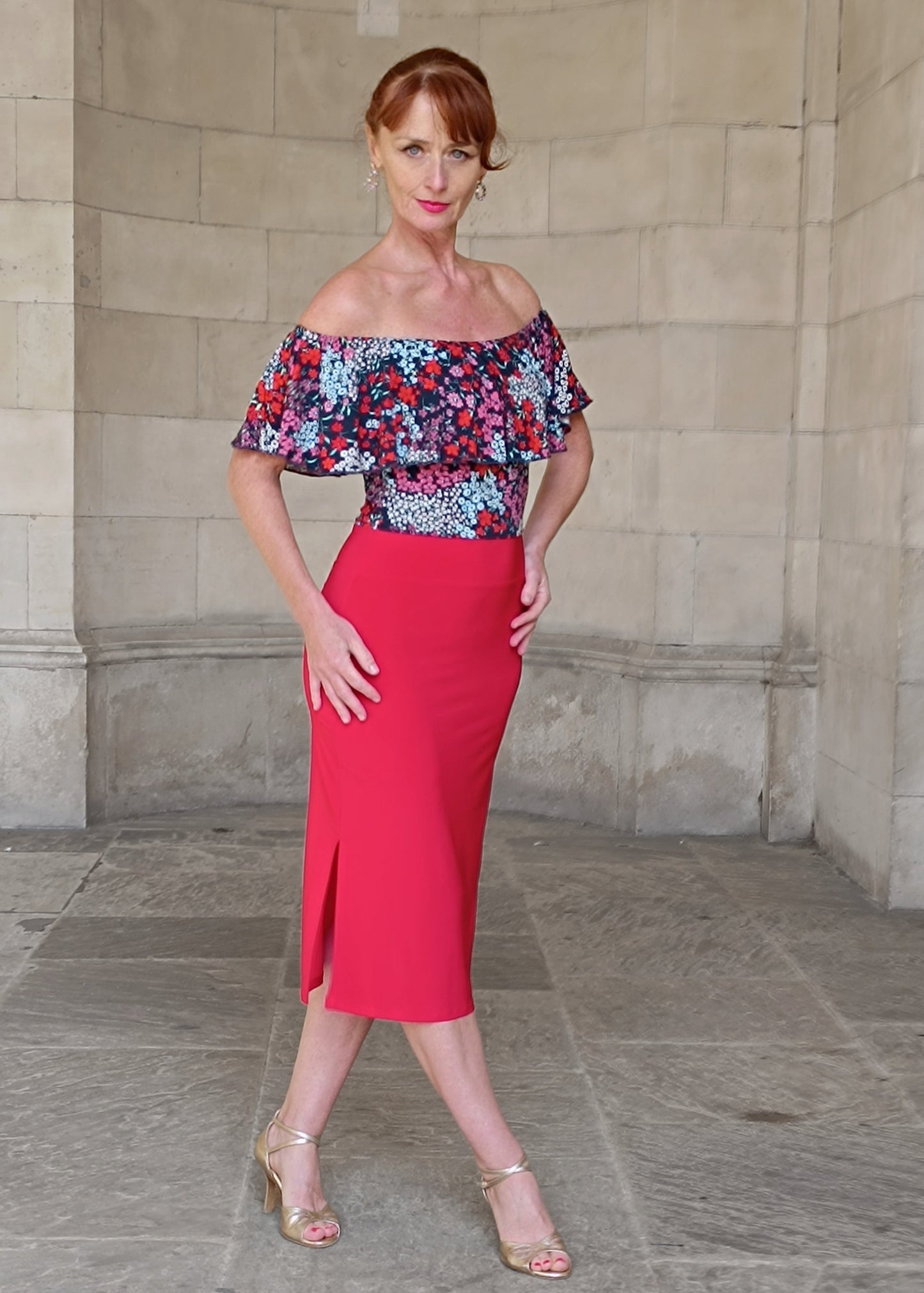 FERNANDA Pencil Bardot dress