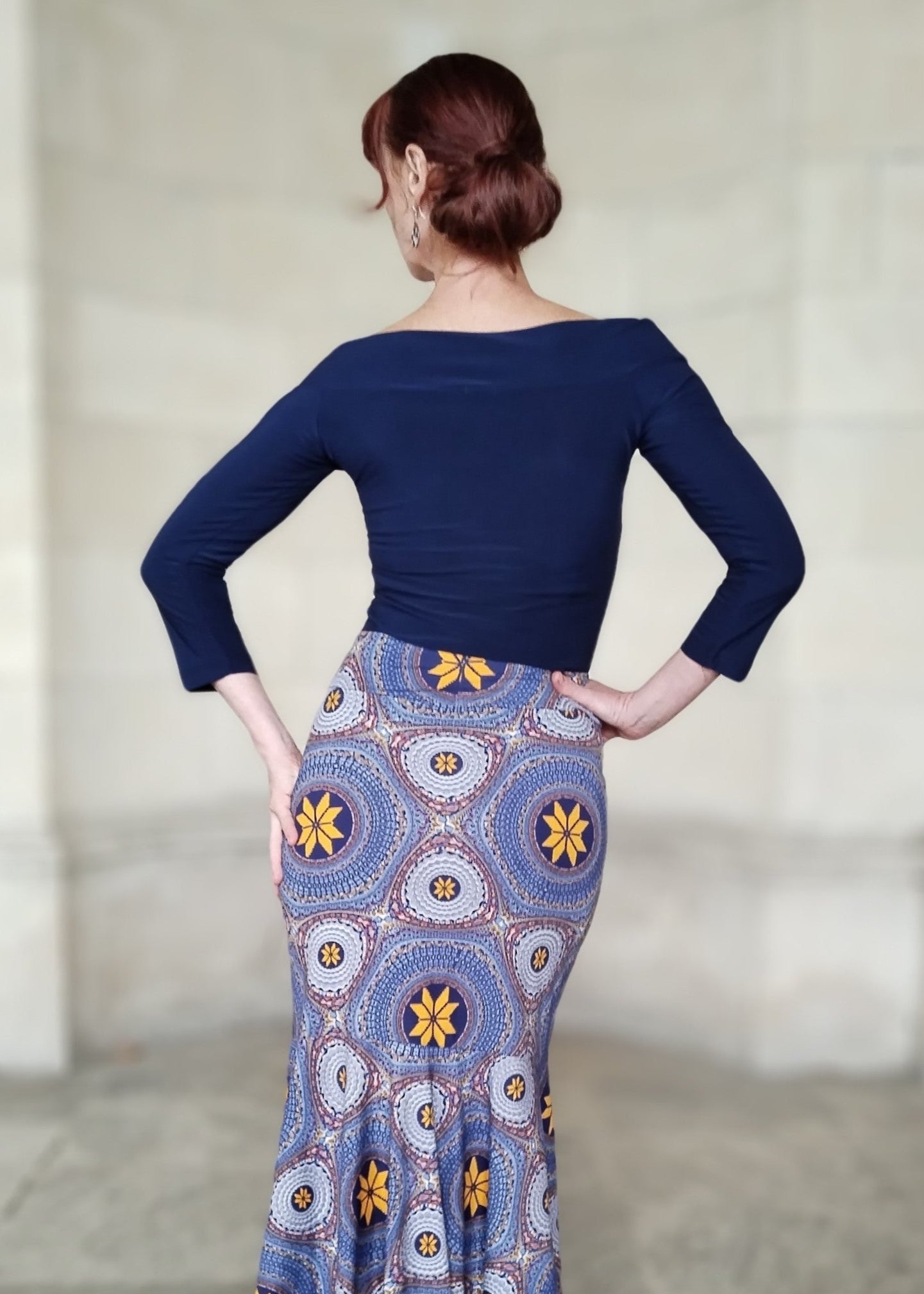 GRACE Bardot top with front tear hole