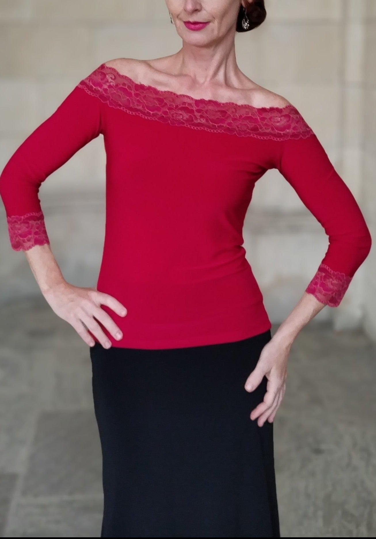 ORNELLA Tango top with lace