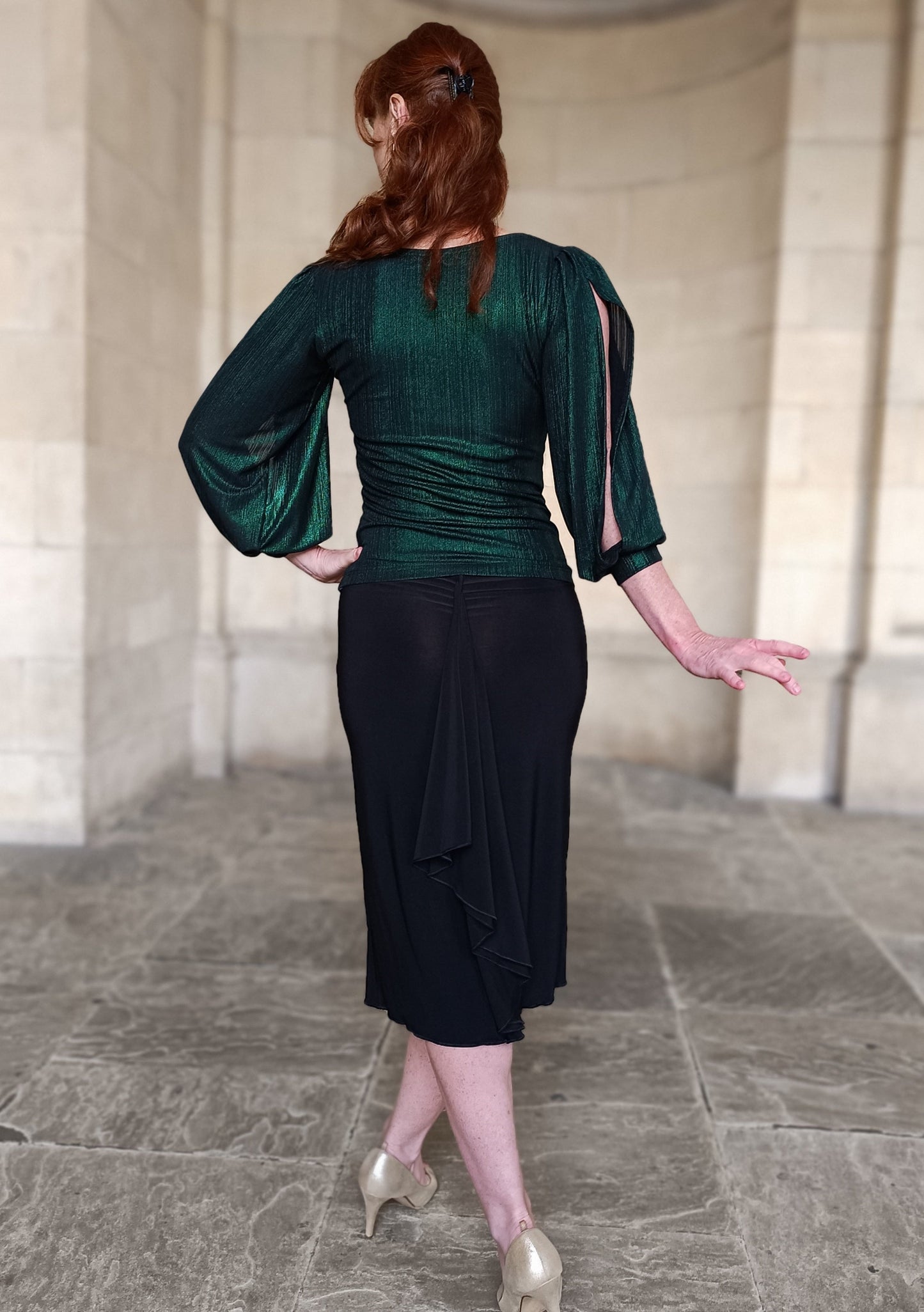 OBERON Tango top with open sleeves
