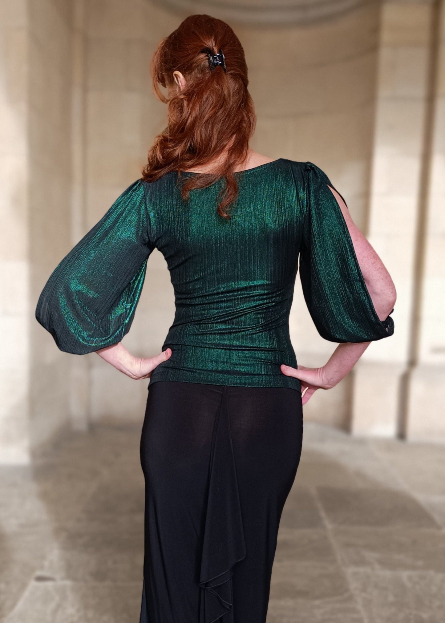 OBERON Tango top with open sleeves