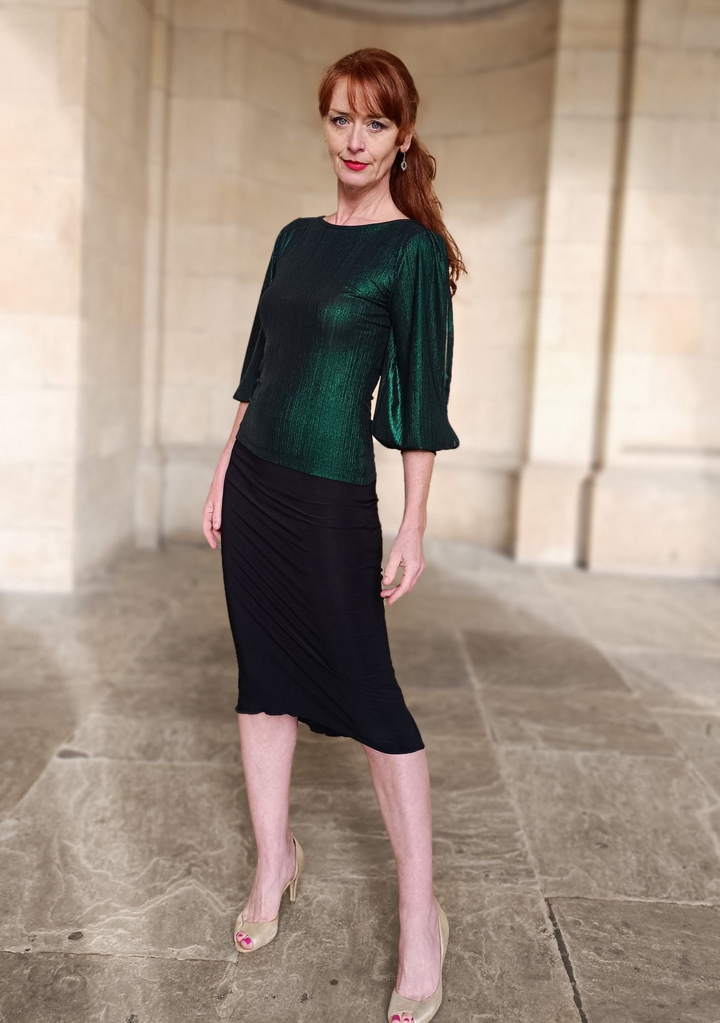 OBERON Tango top with open sleeves