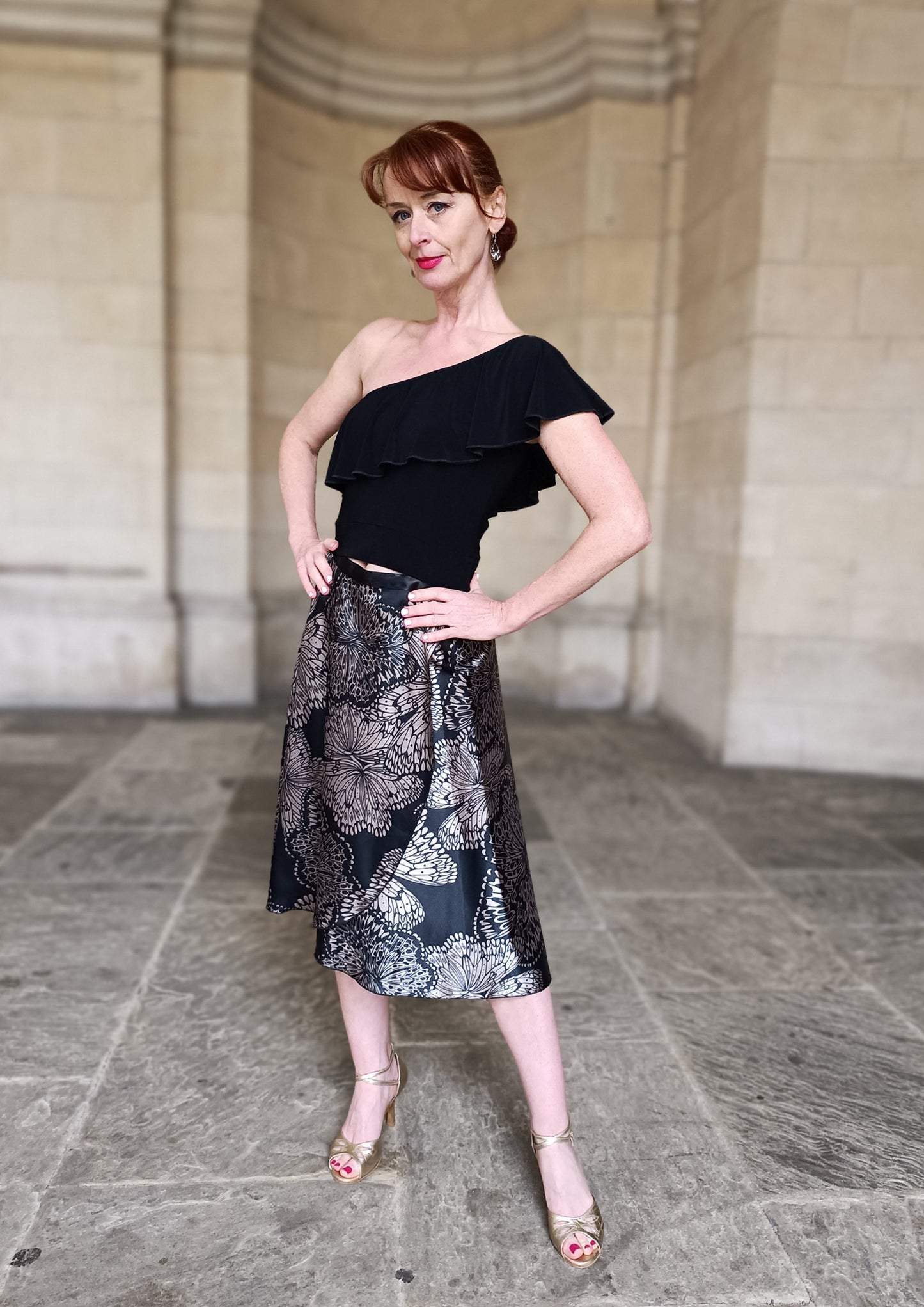 SATIN WRAP skirt