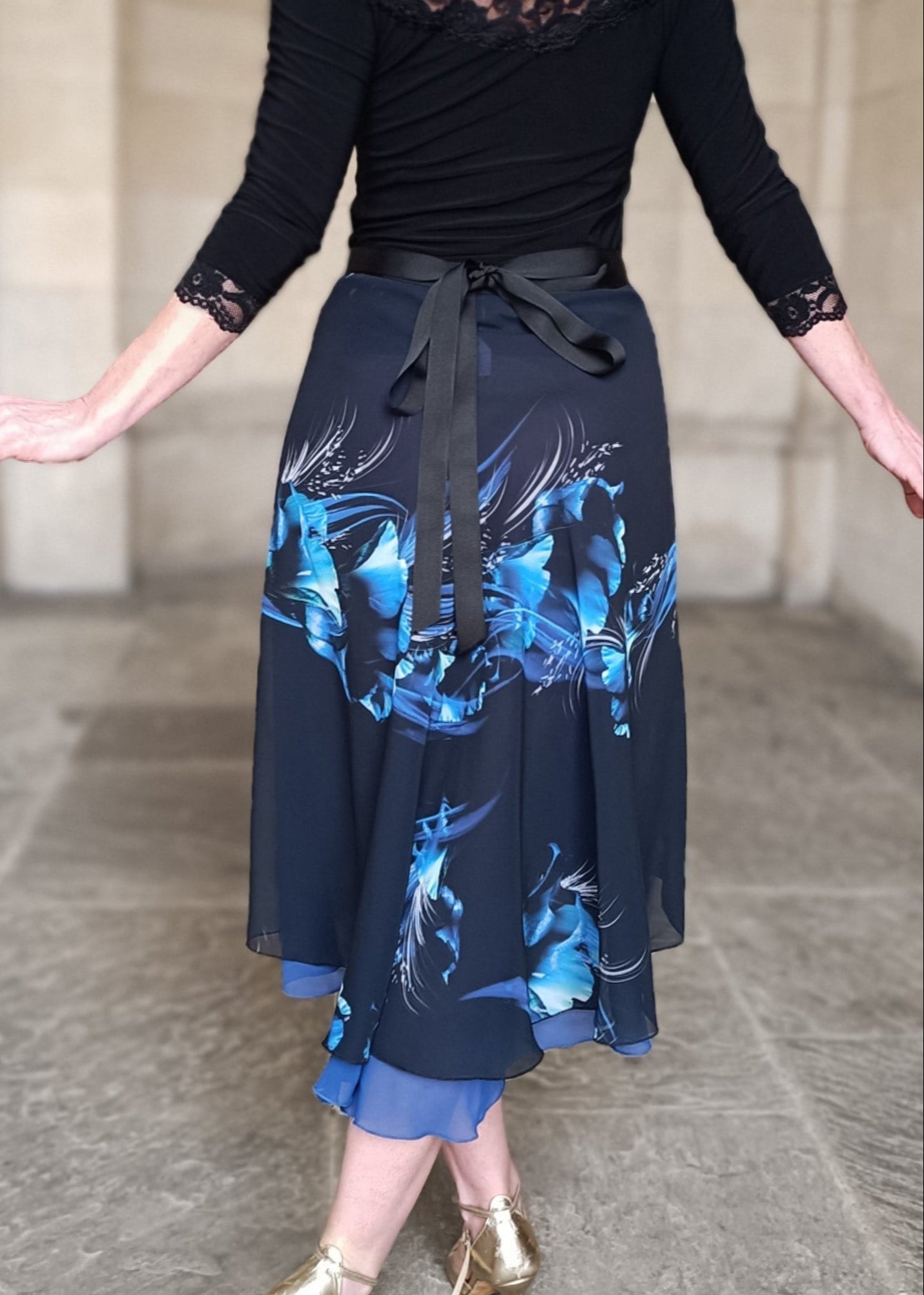 TANGO WRAP SKIRT Ocean waves
