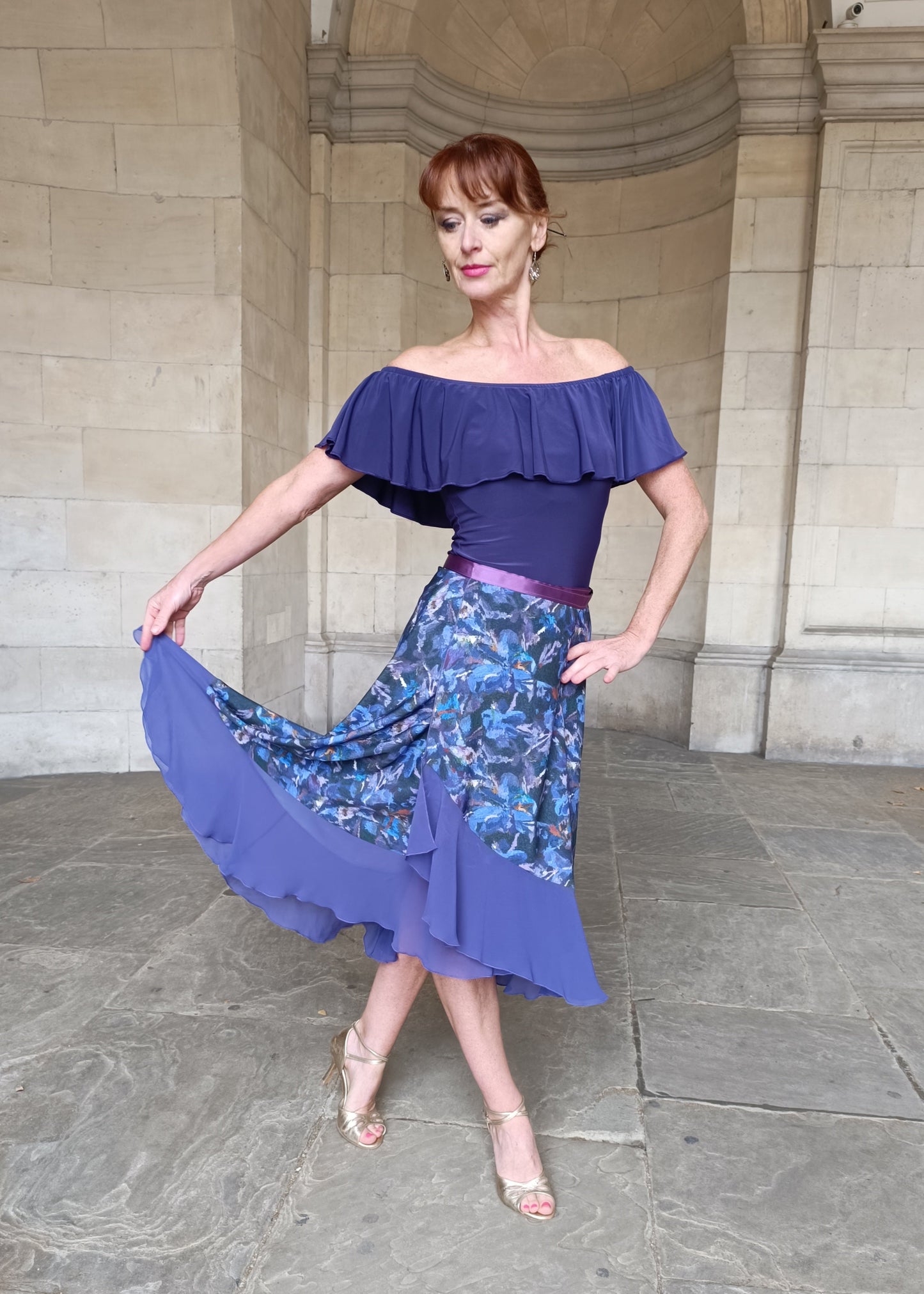 Wrap Satin Skirt Purple dream
