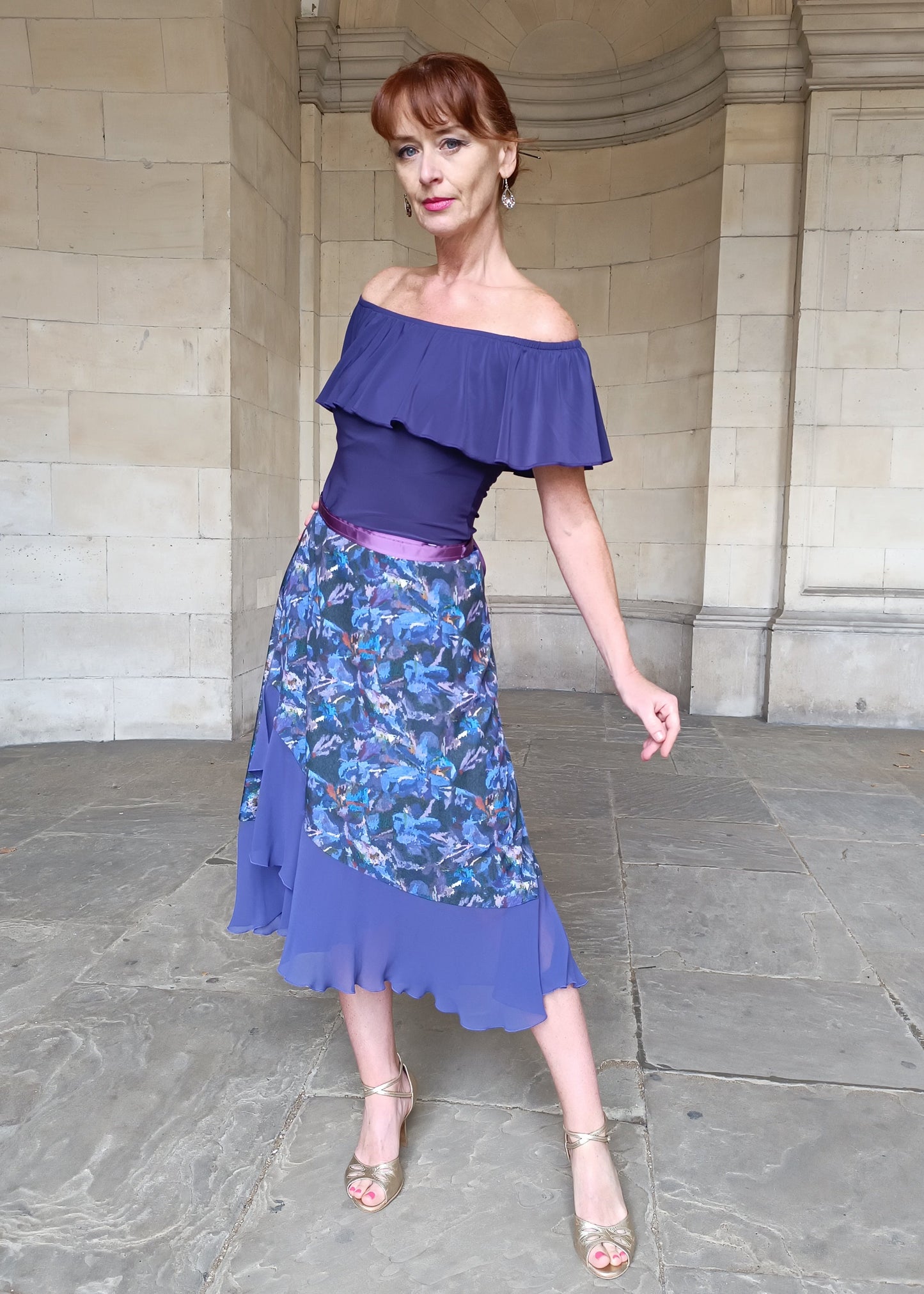 Wrap Satin Skirt Purple dream