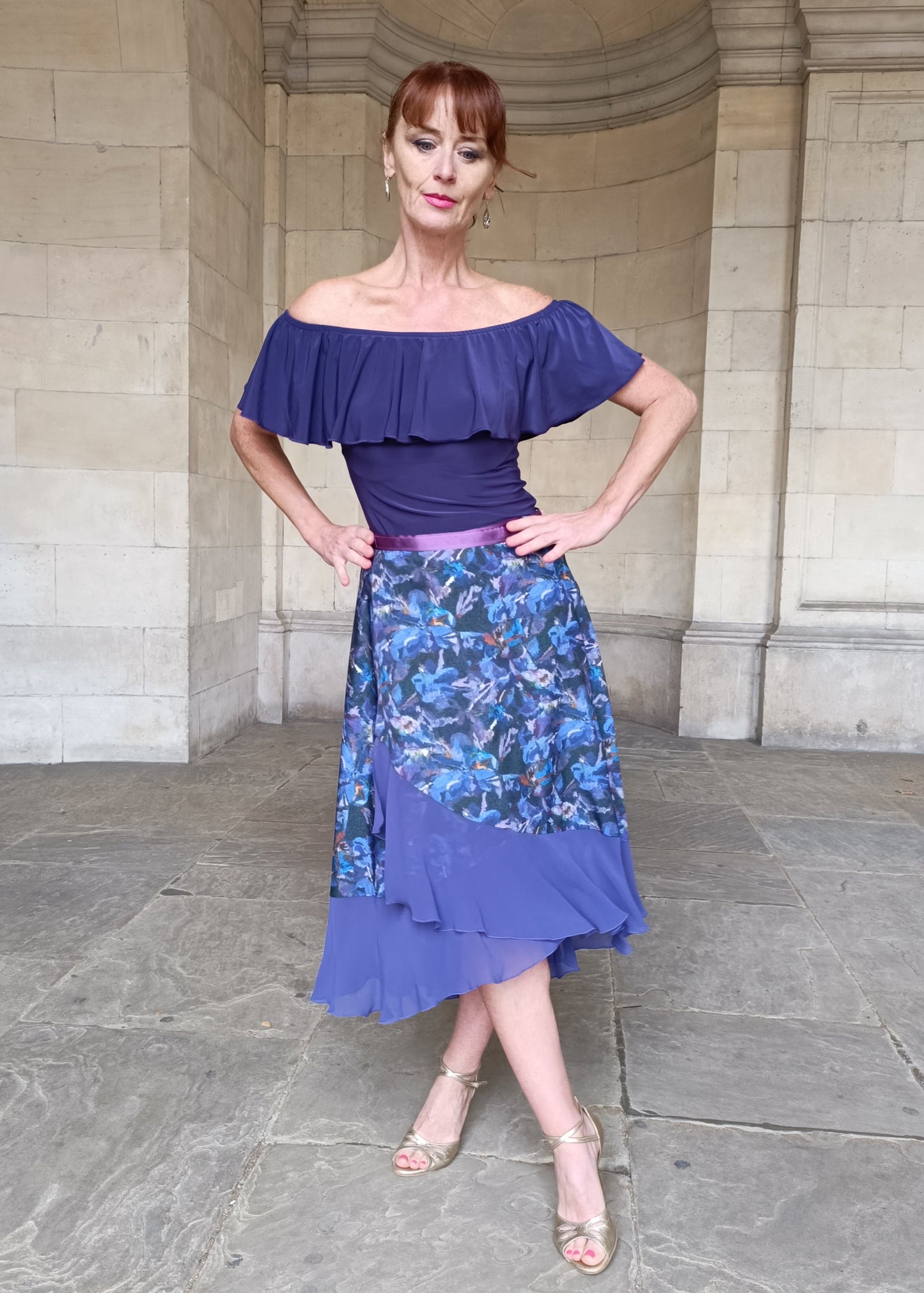 Wrap Satin Skirt Purple dream