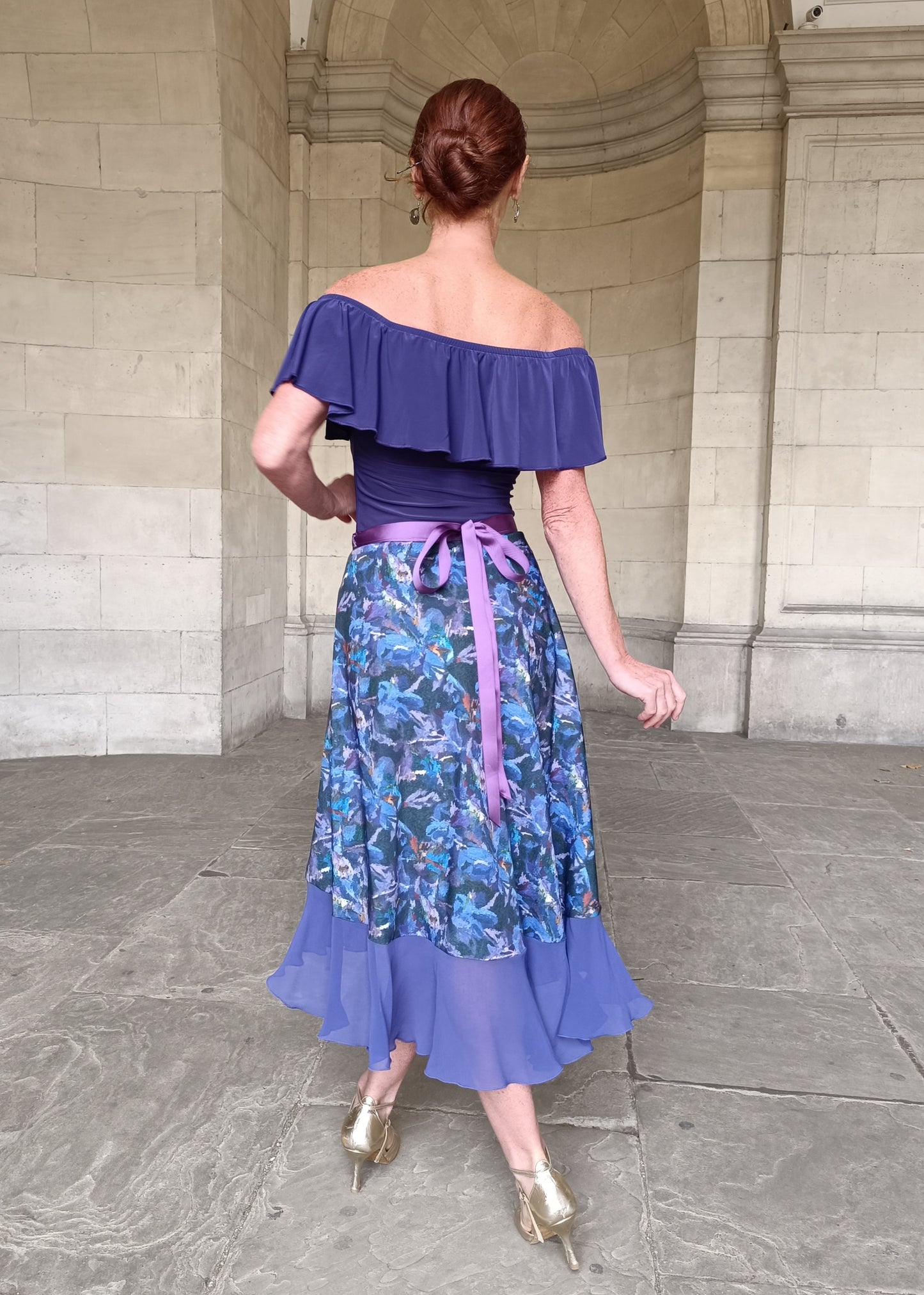 Wrap Satin Skirt Purple dream