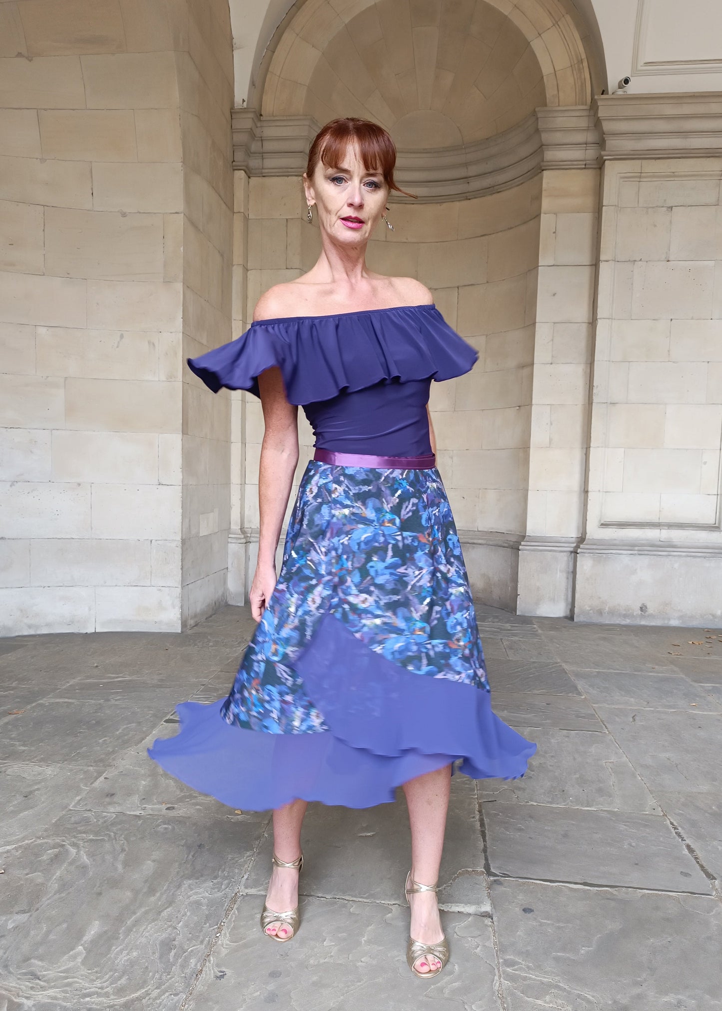 Wrap Satin Skirt Purple dream