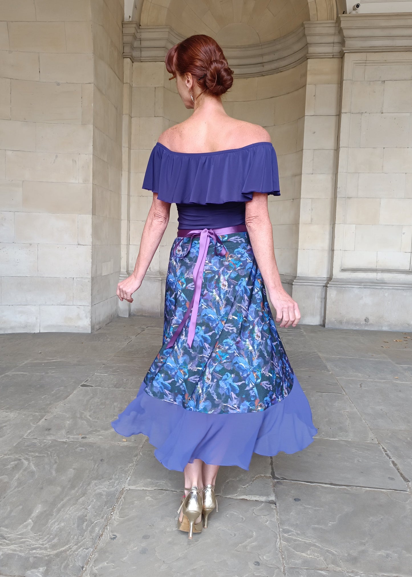 Wrap Satin Skirt Purple dream