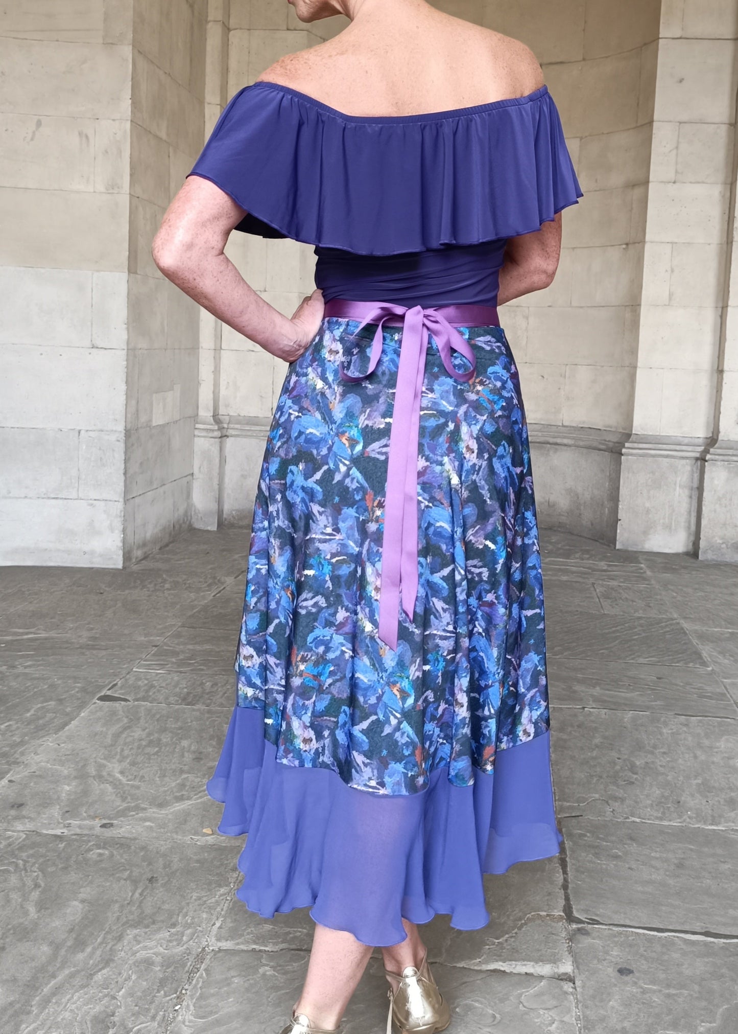 Wrap Satin Skirt Purple dream