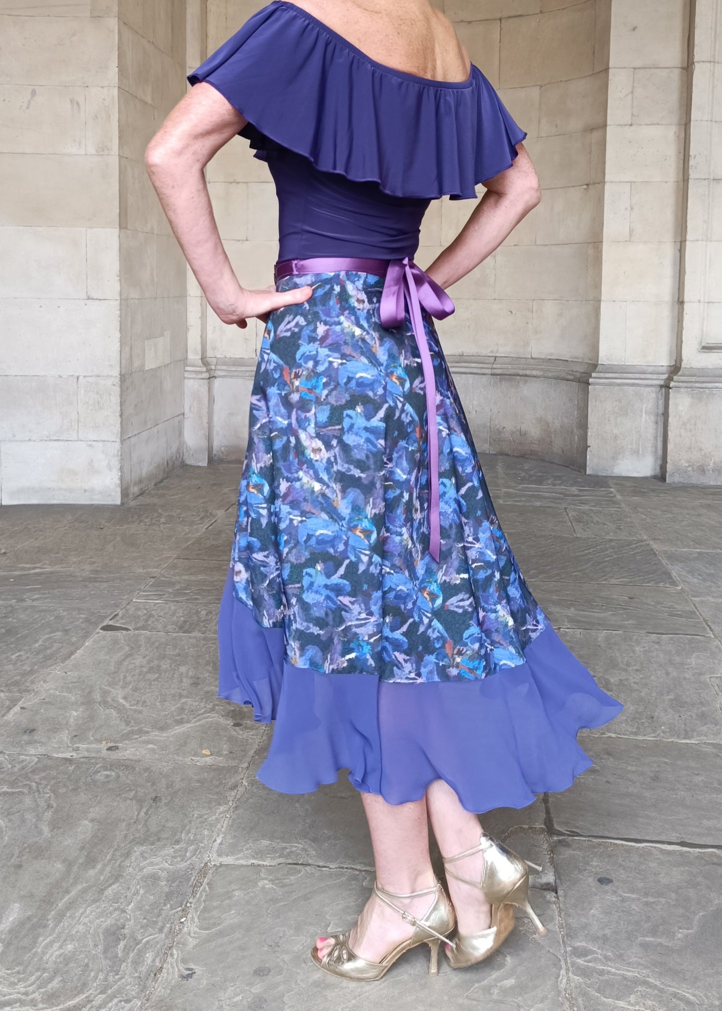 Wrap Satin Skirt Purple dream