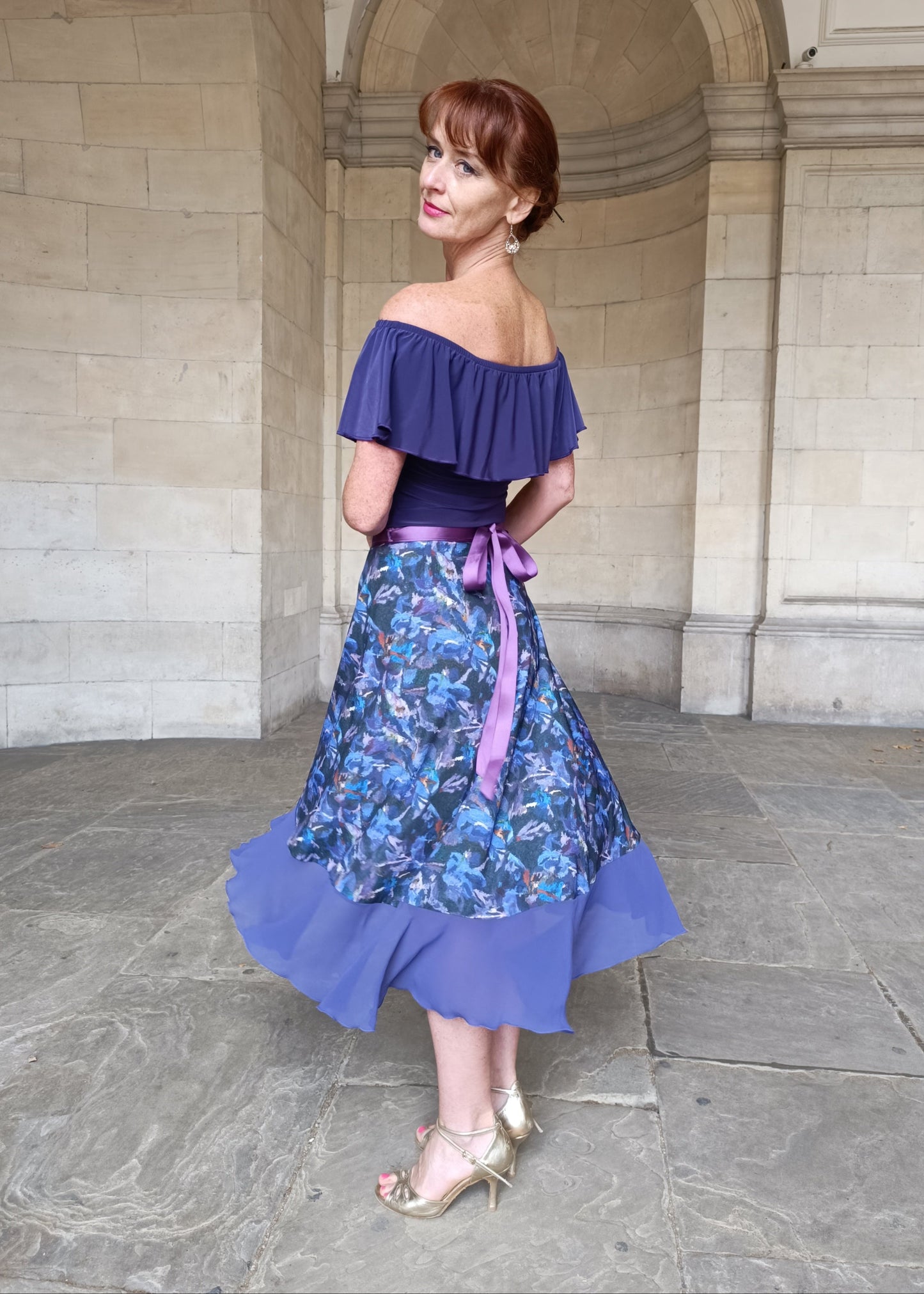 Wrap Satin Skirt Purple dream
