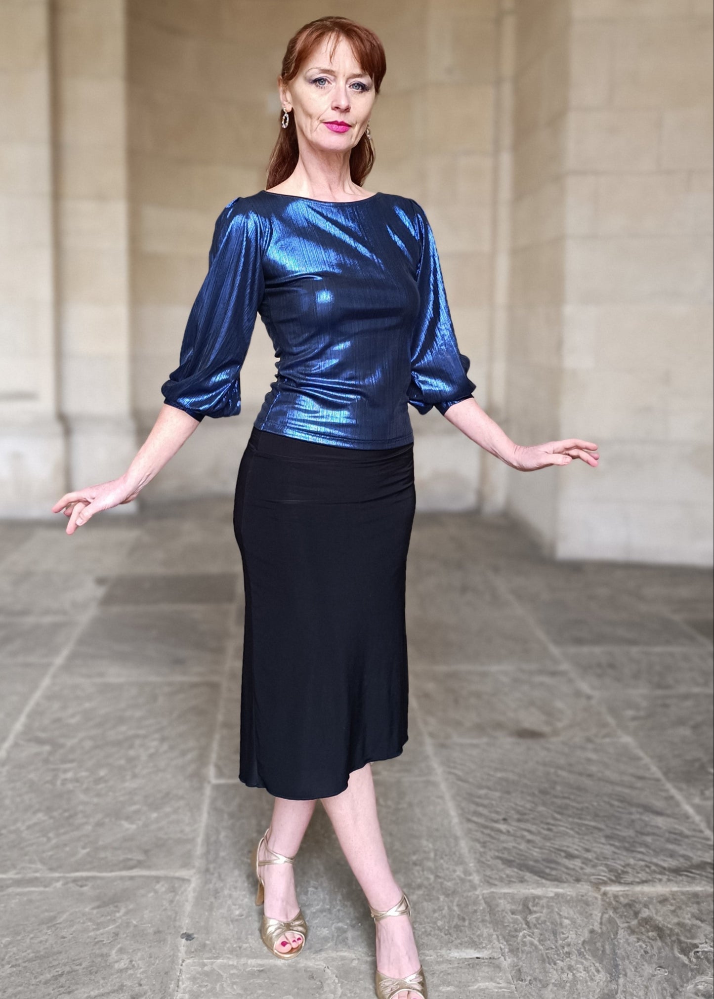 OBERON Tango top with open sleeves