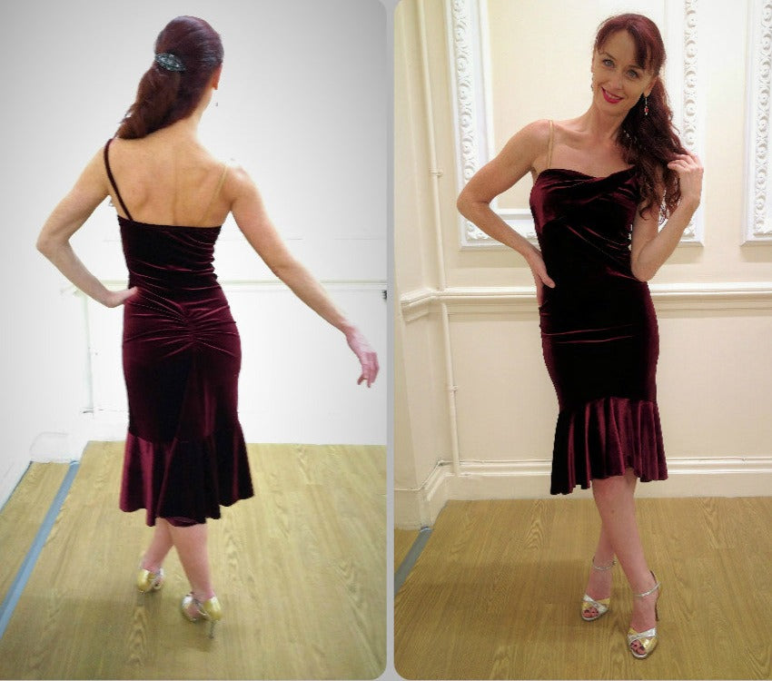 VALENTINA Velvet tango dress
