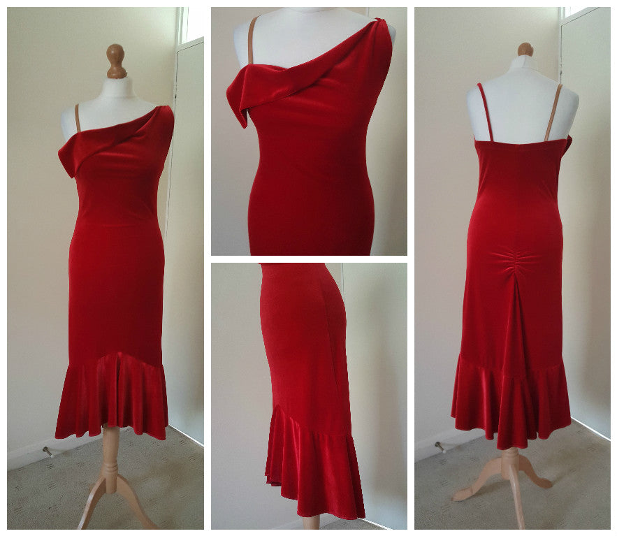 VALENTINA Velvet tango dress