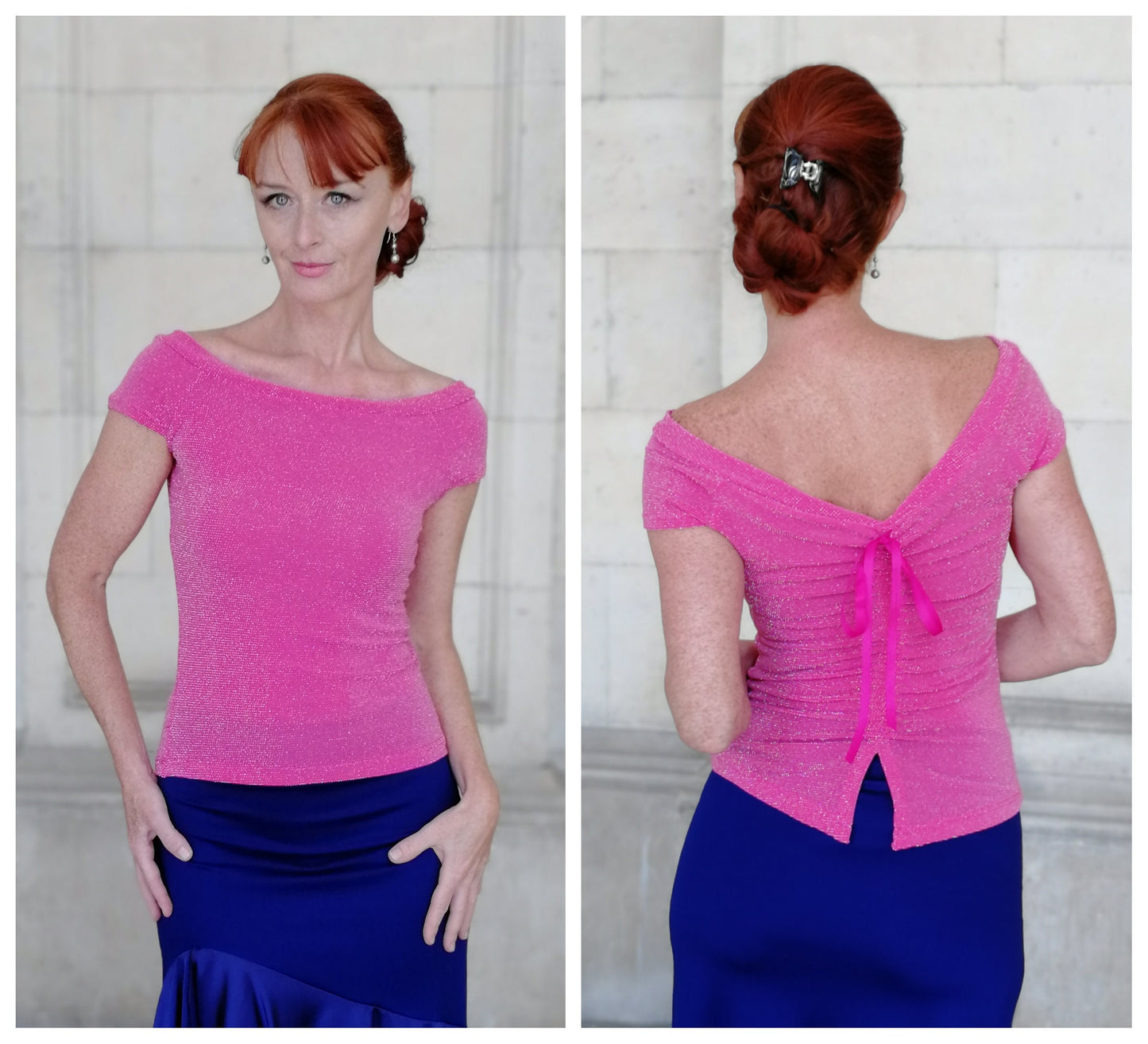 FELICITY short sleeve Bardot top