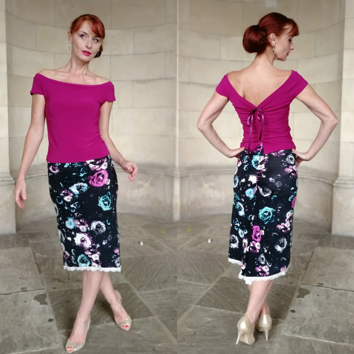 FELICITY short sleeve Bardot top