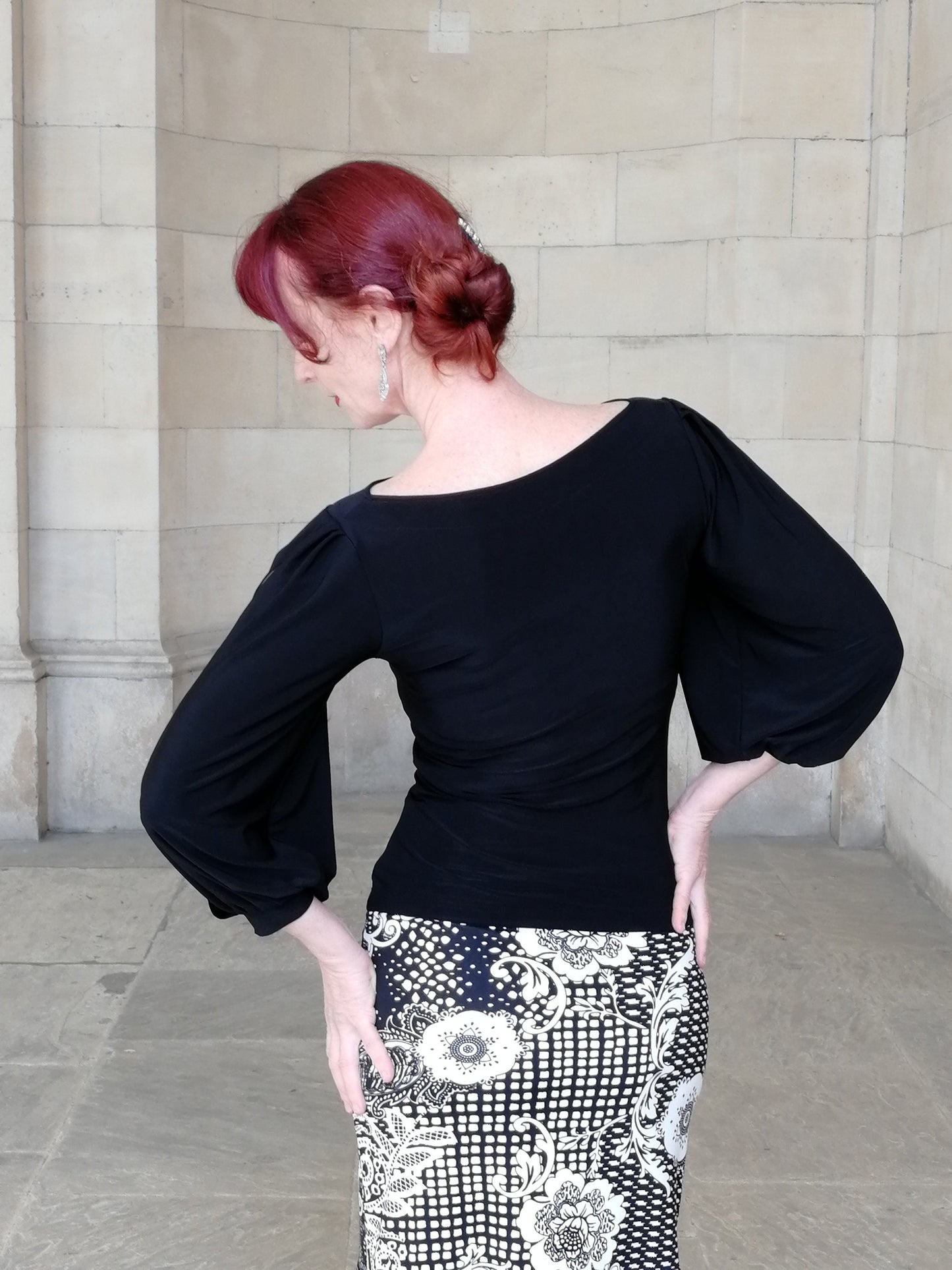 OBERON Tango top with open sleeves