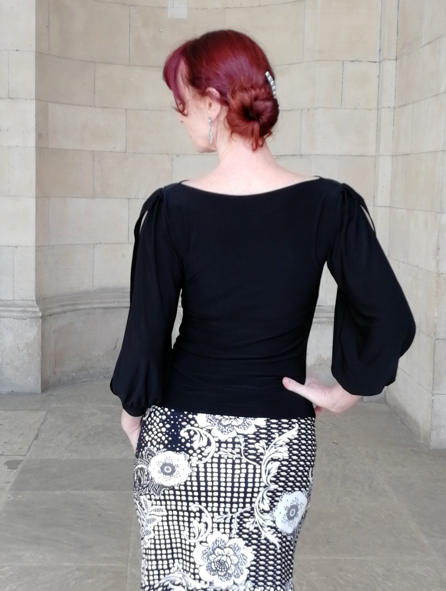 OBERON Tango top with open sleeves