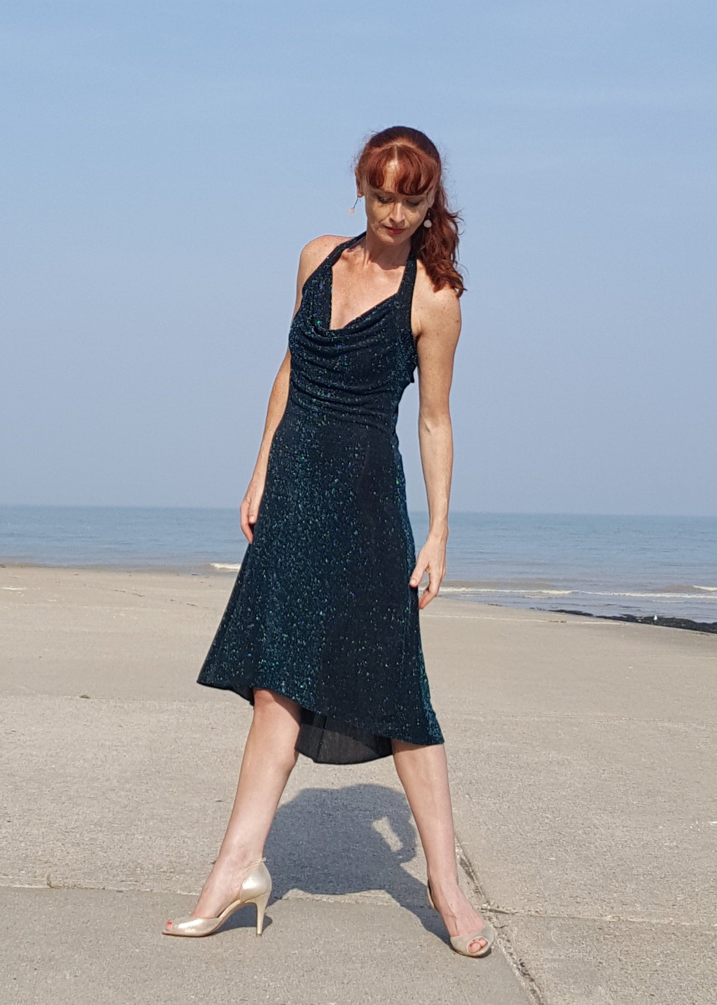 VESPER Lurex tango dress