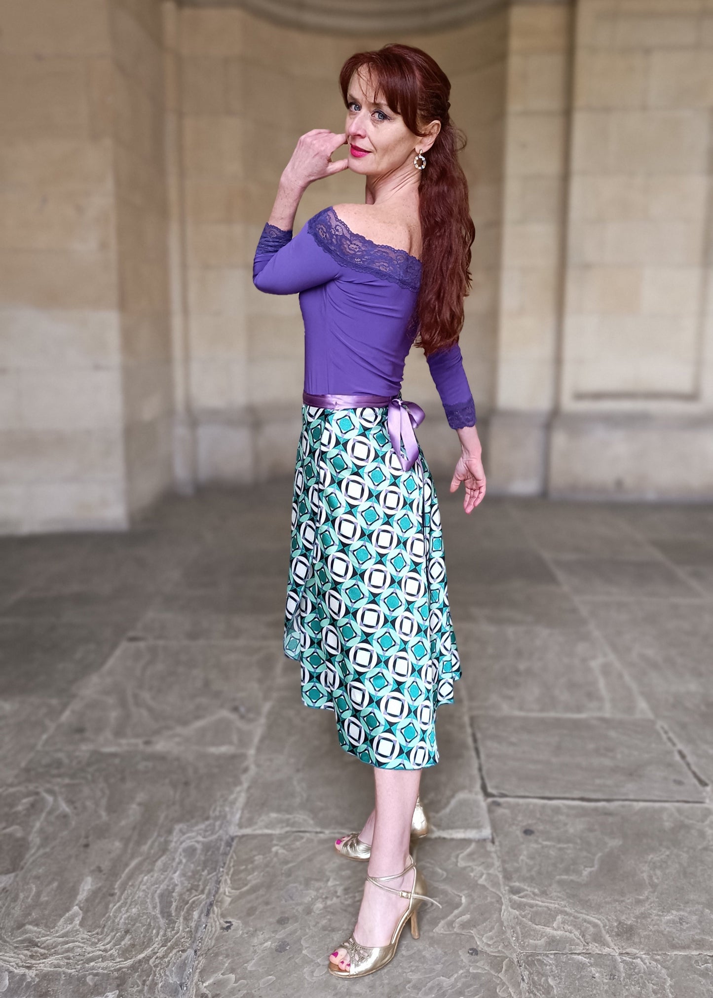 SATIN WRAP skirt