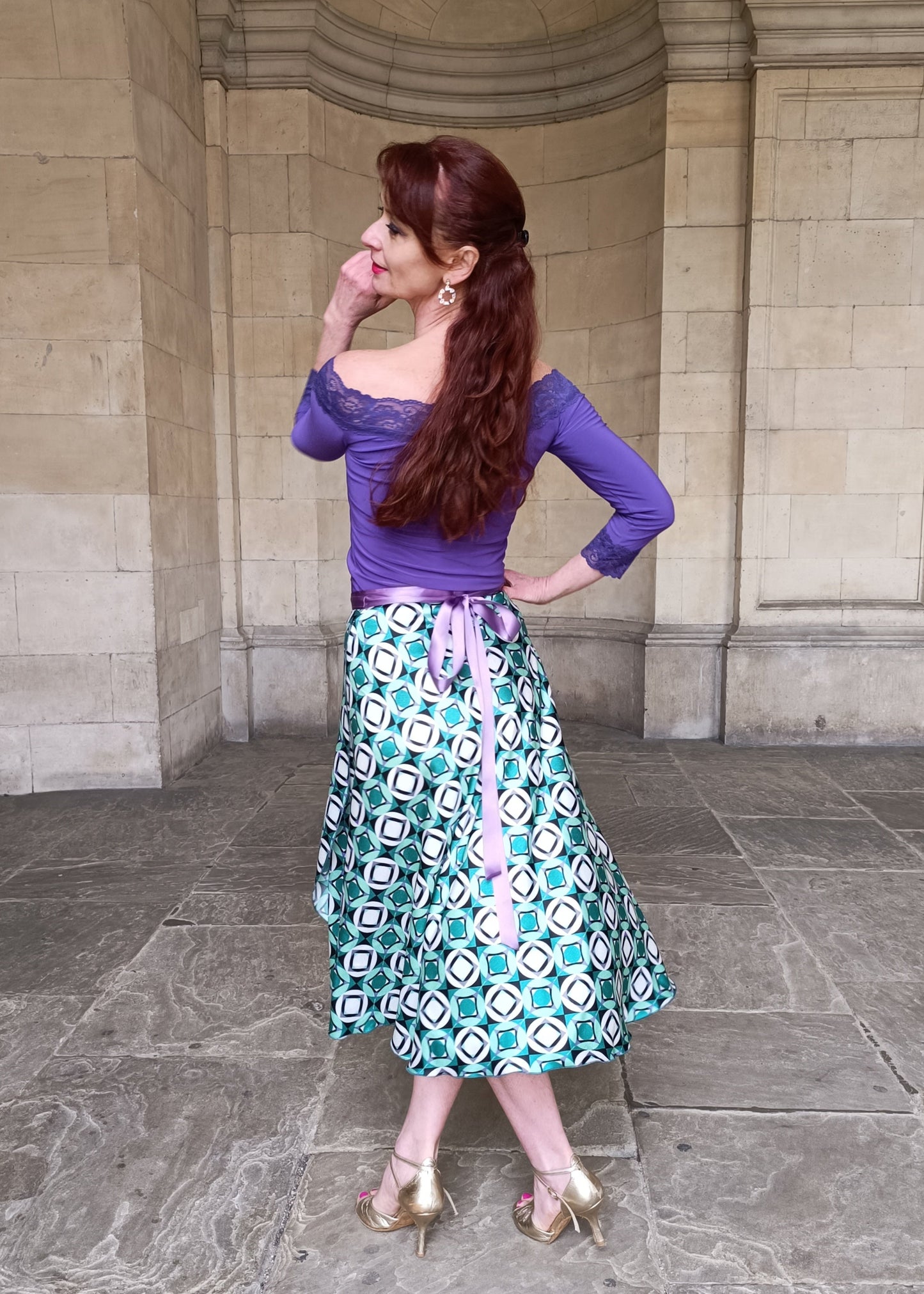 SATIN WRAP skirt