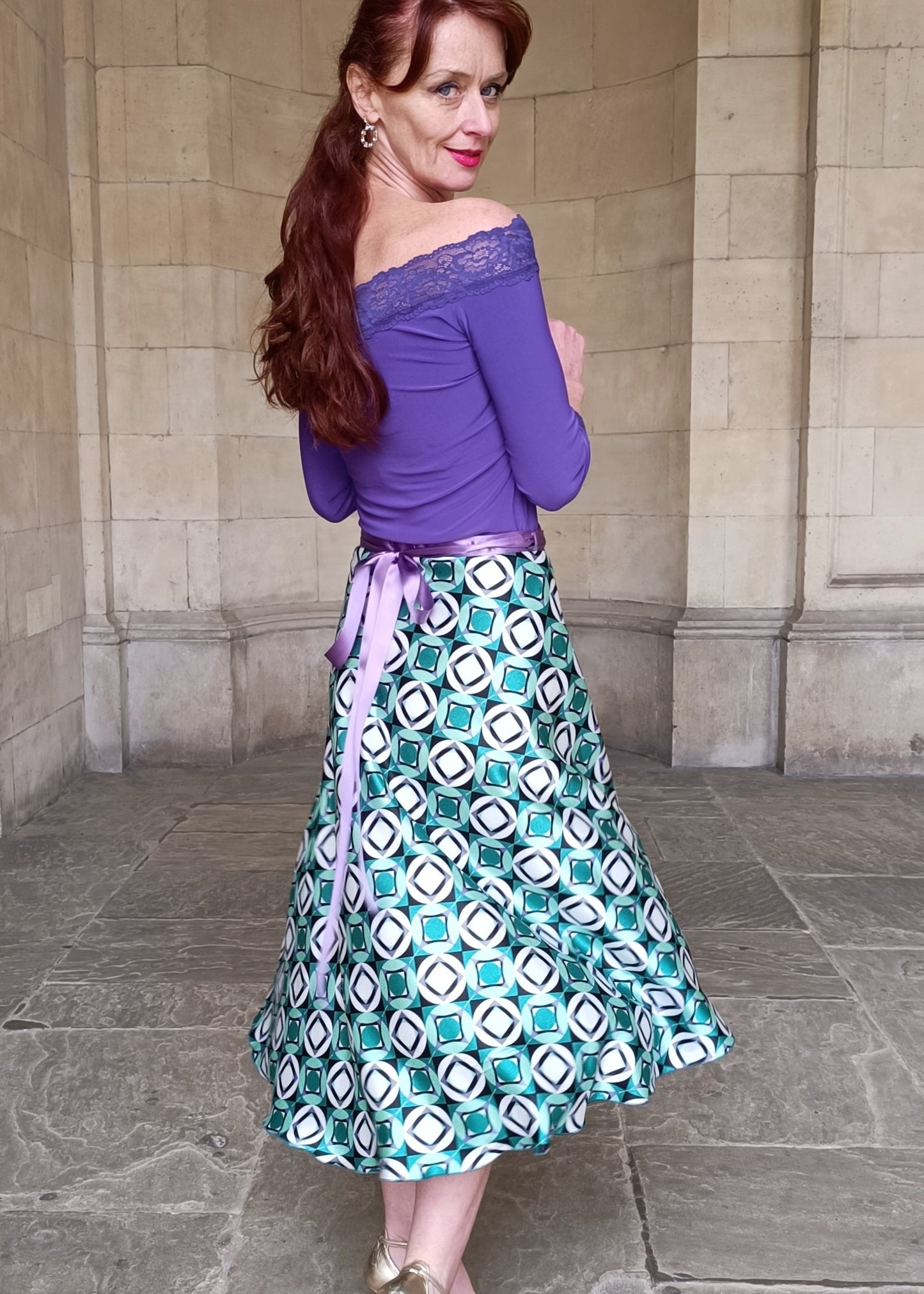 SATIN WRAP skirt