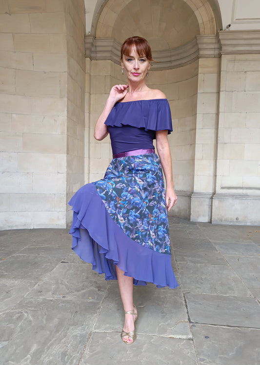 Wrap Satin Skirt Purple dream