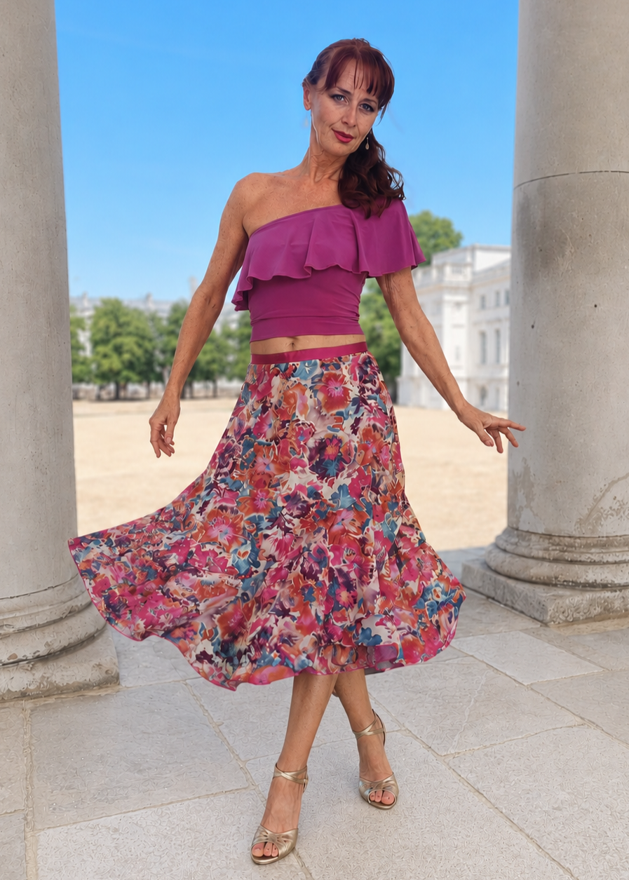 Wrap Satin Skirt TROPICS