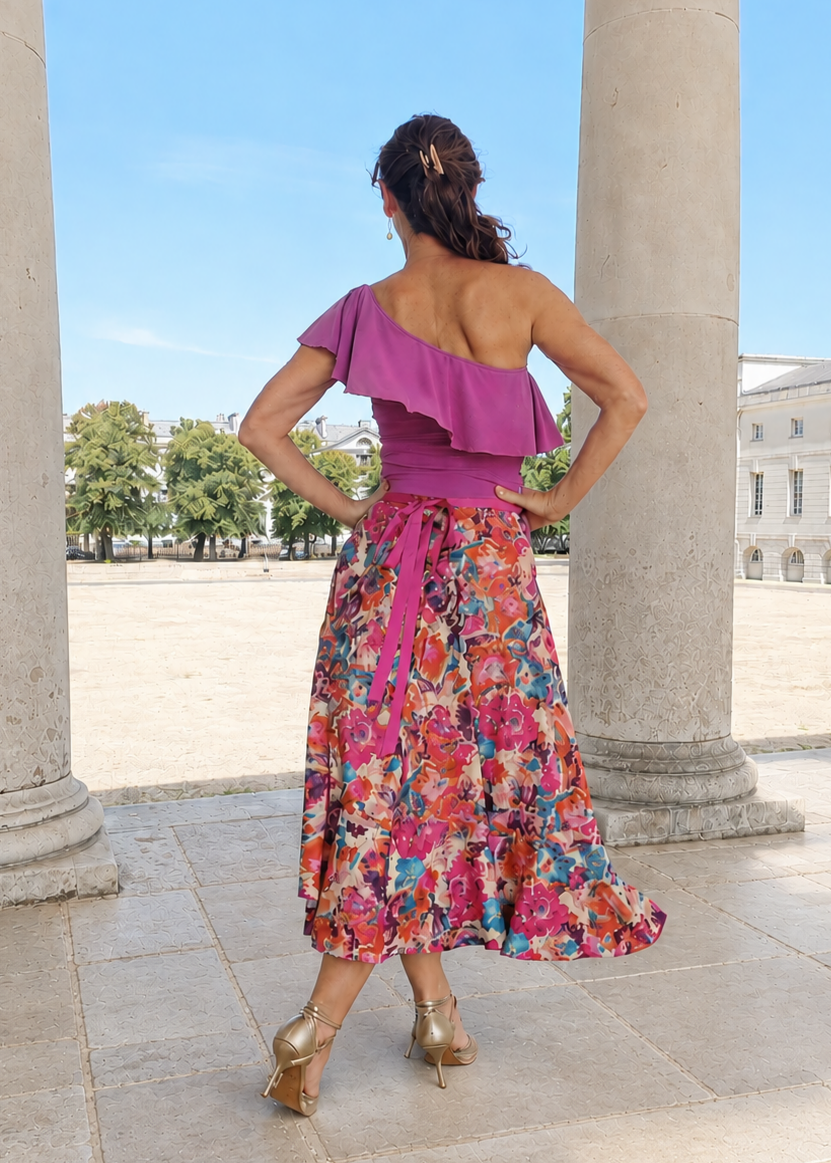 Wrap Satin Skirt TROPICS
