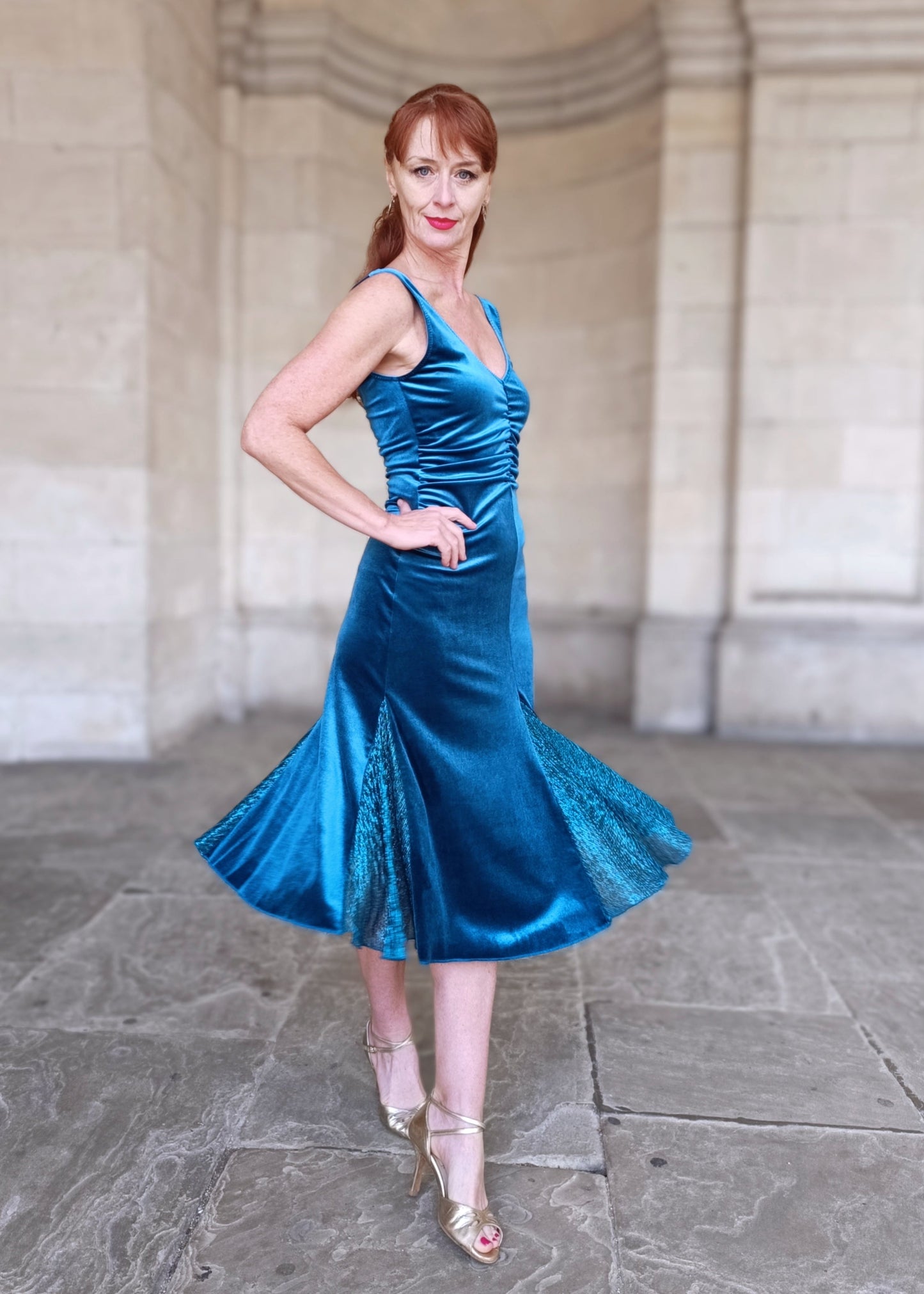 SOFIA Dance velvet dress with shimmer inserts