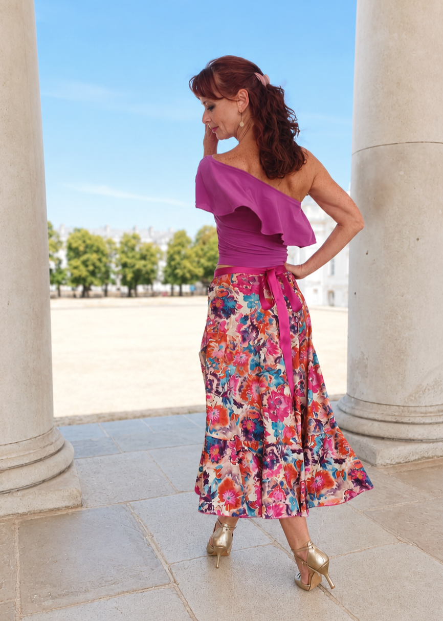 Wrap Satin Skirt TROPICS