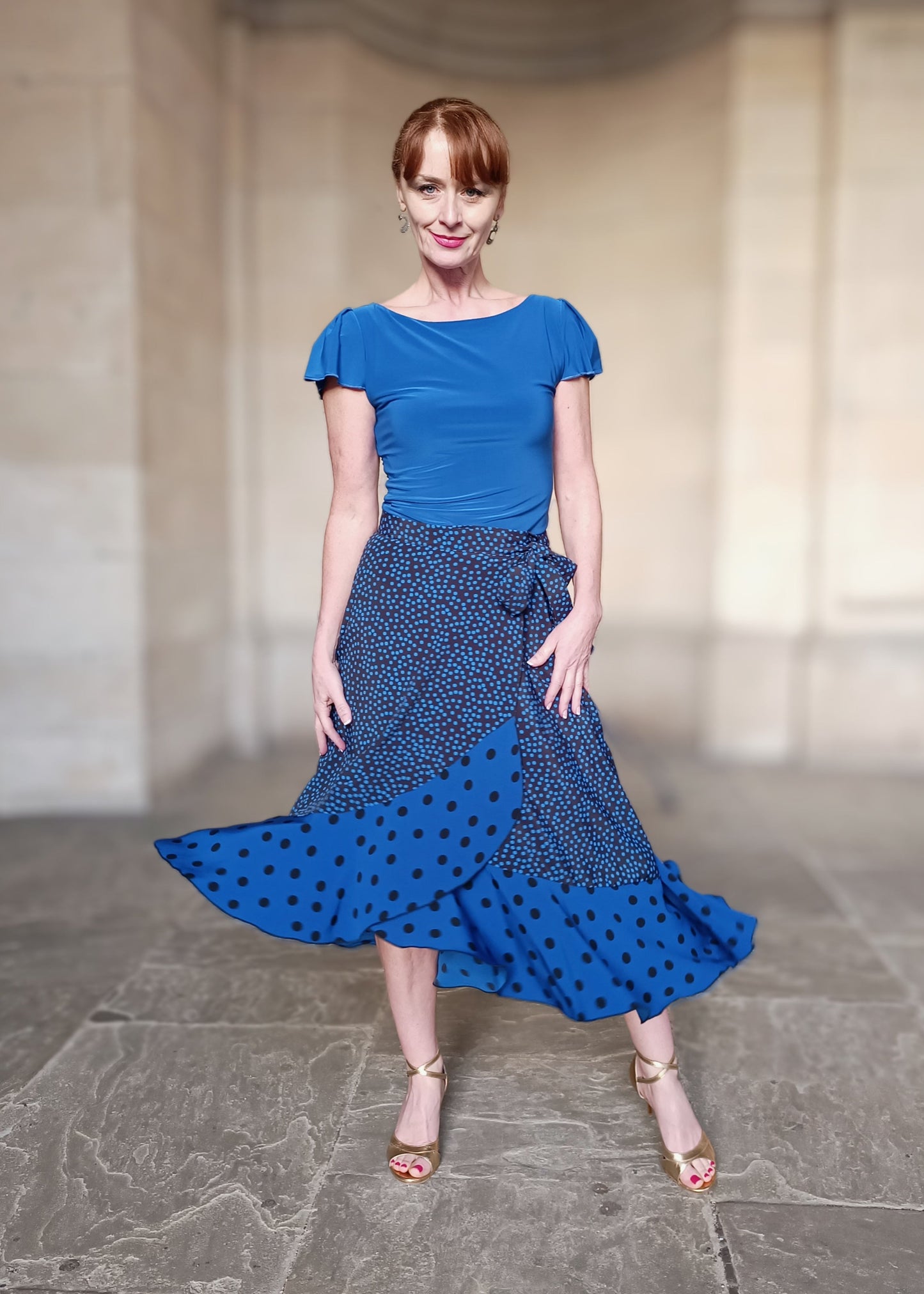 Wrap Skirt Double Dots