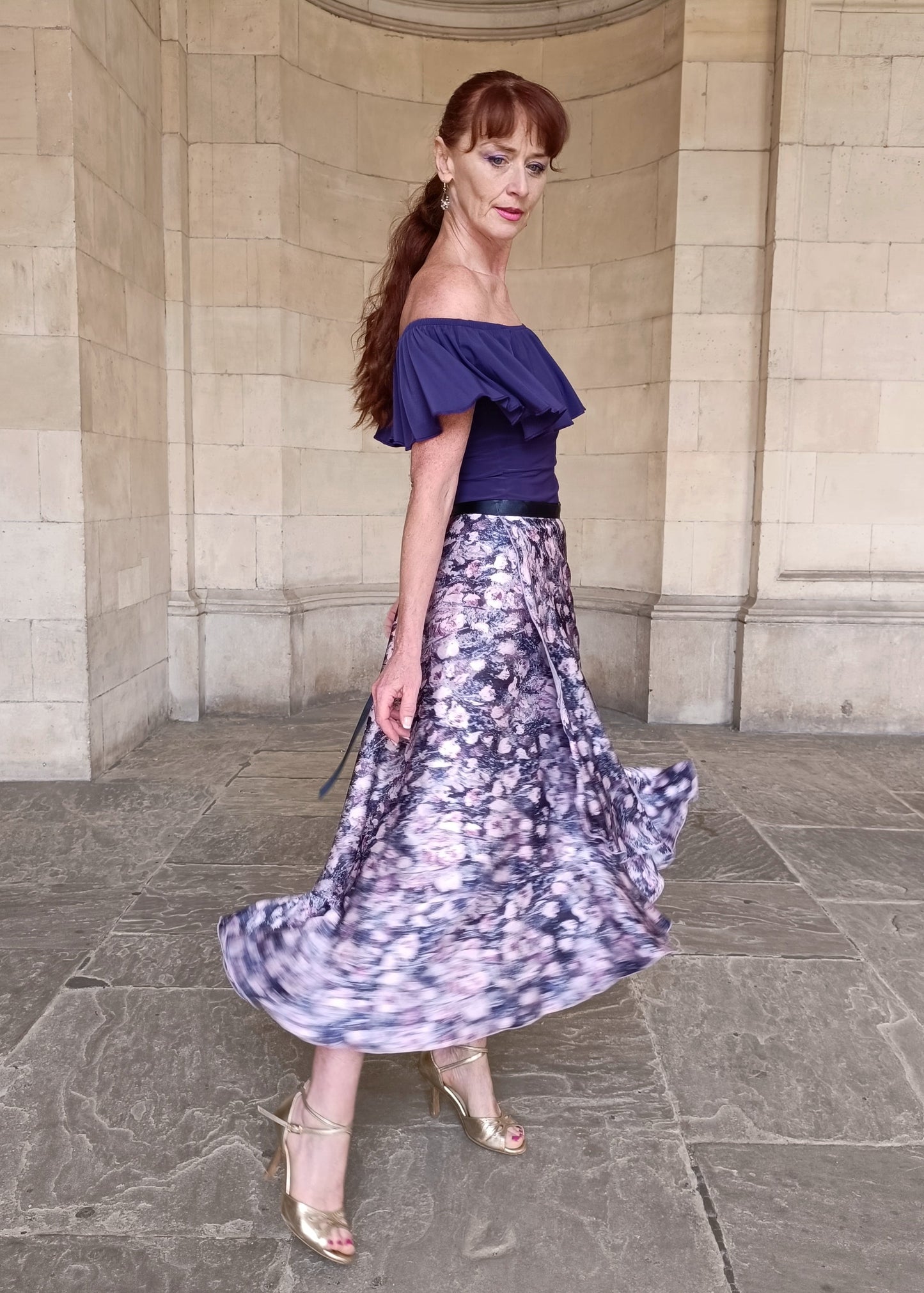 Wrap Satin Skirt Purple dream