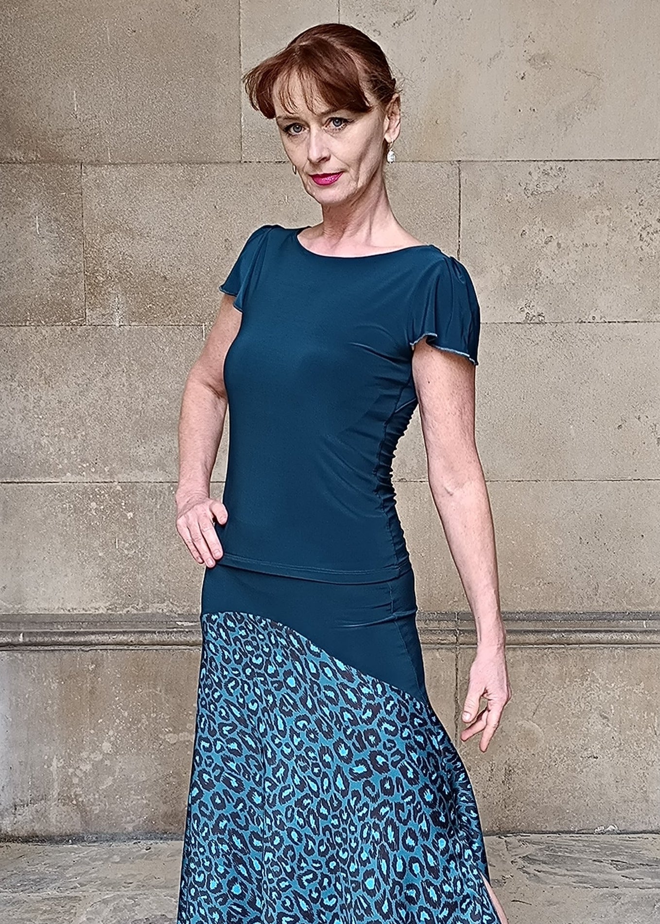 ABRIL jersey top with sleeves