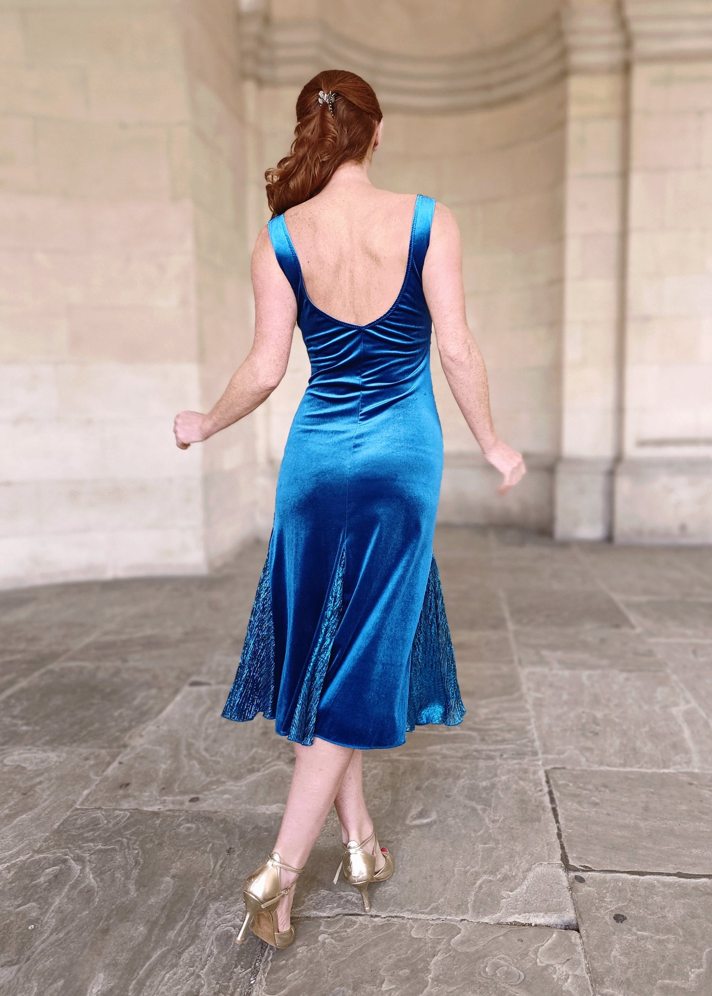 SOFIA Dance velvet dress with shimmer inserts