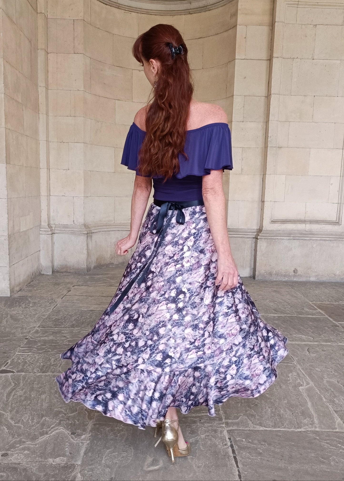 Wrap Satin Skirt Purple dream