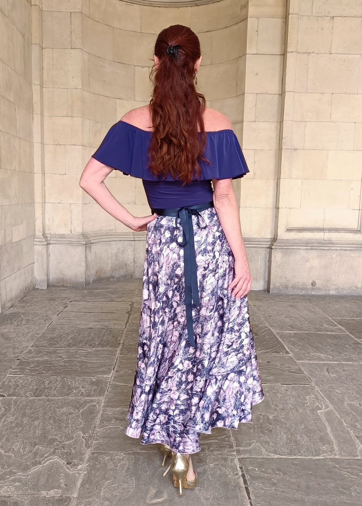 Wrap Satin Skirt Purple dream