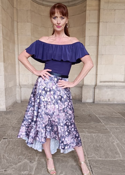 Wrap Satin Skirt Purple dream