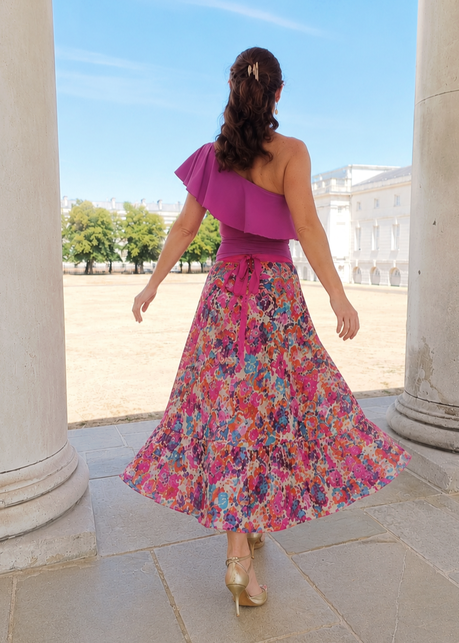 Wrap Satin Skirt TROPICS