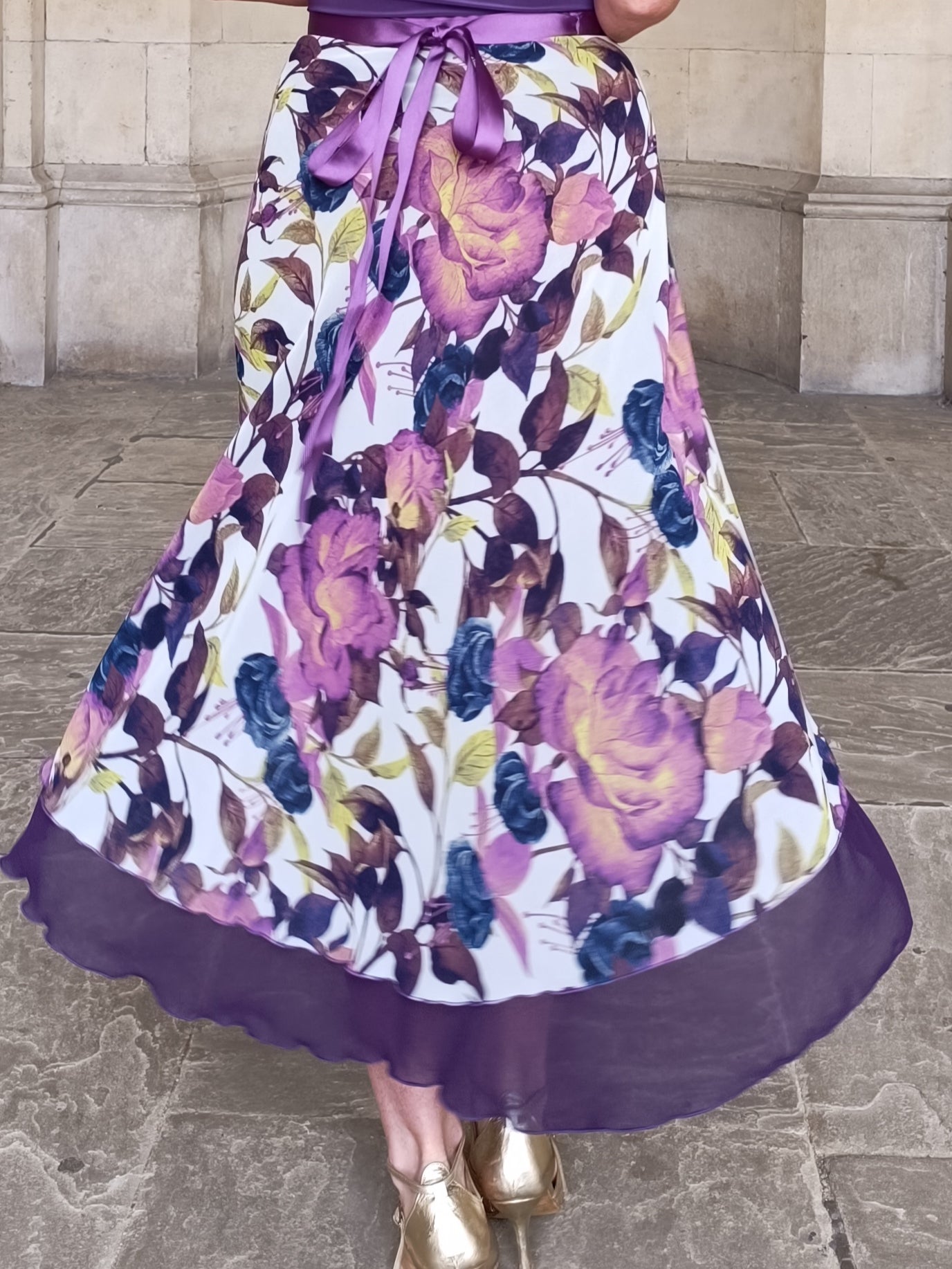 TANGO WRAP SKIRT Purle Floral